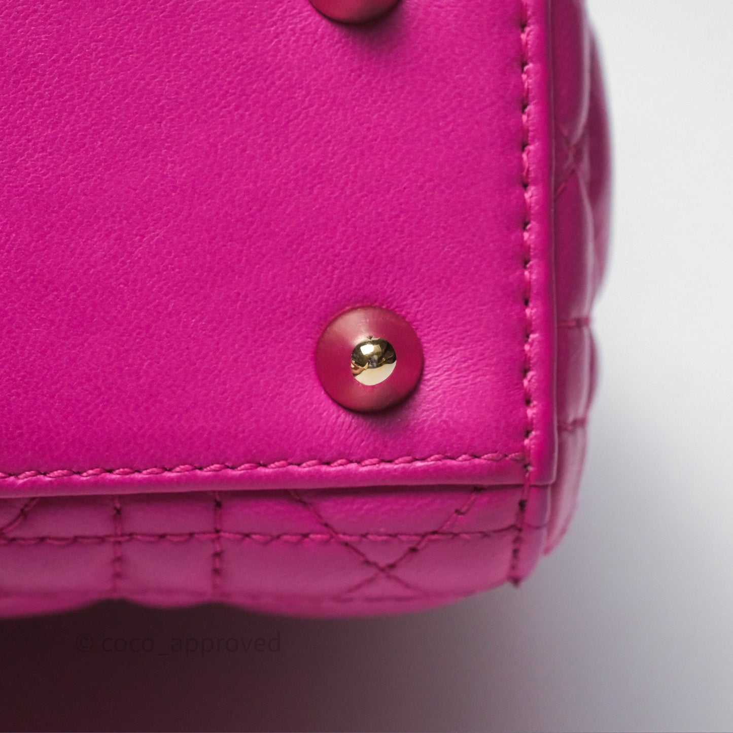 Christian Dior Small Lady Dior My ABCDior Magenta Cannage Lambskin
