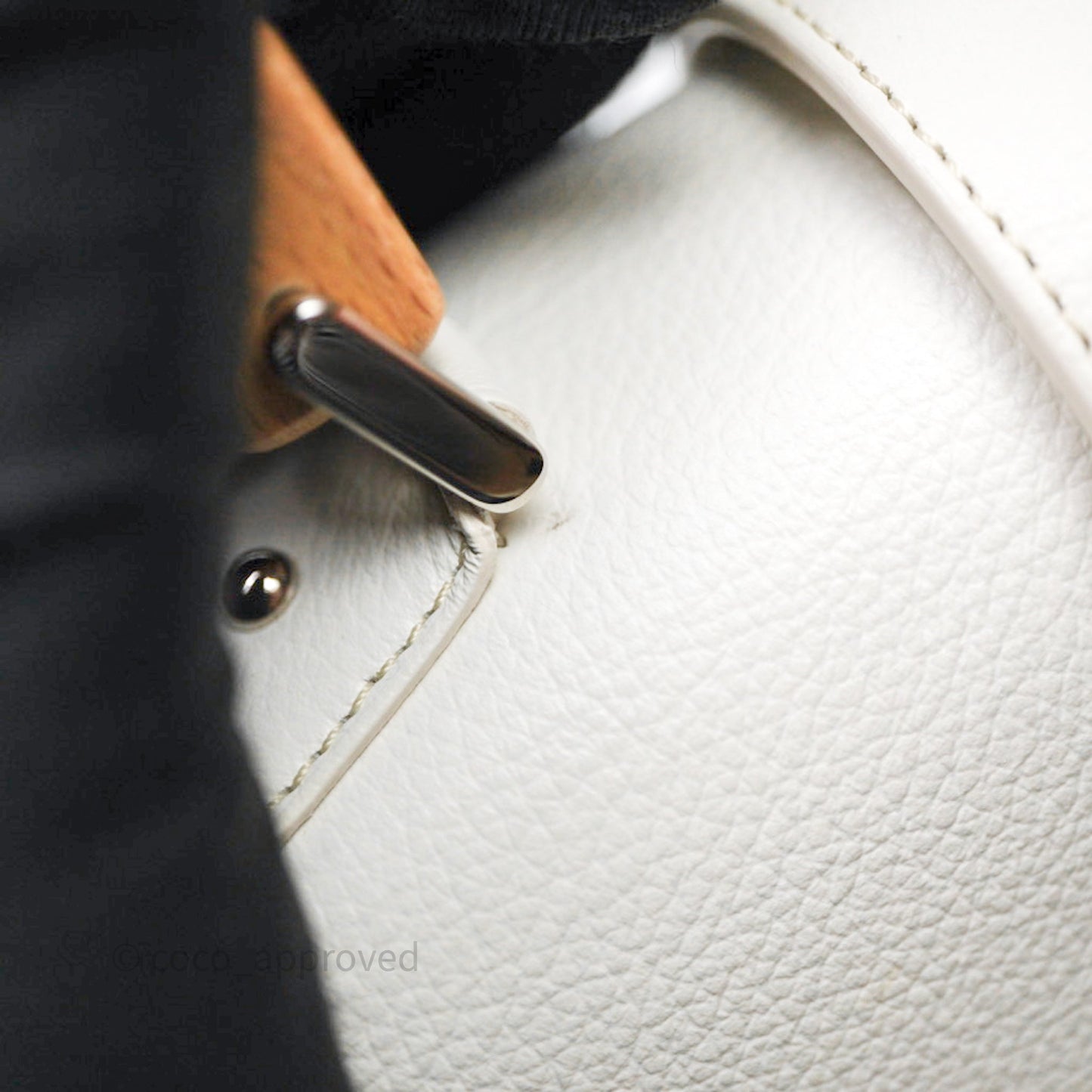 Goyard Saïgon Mini Bag Chevroches Calfskin White Silver Hardware