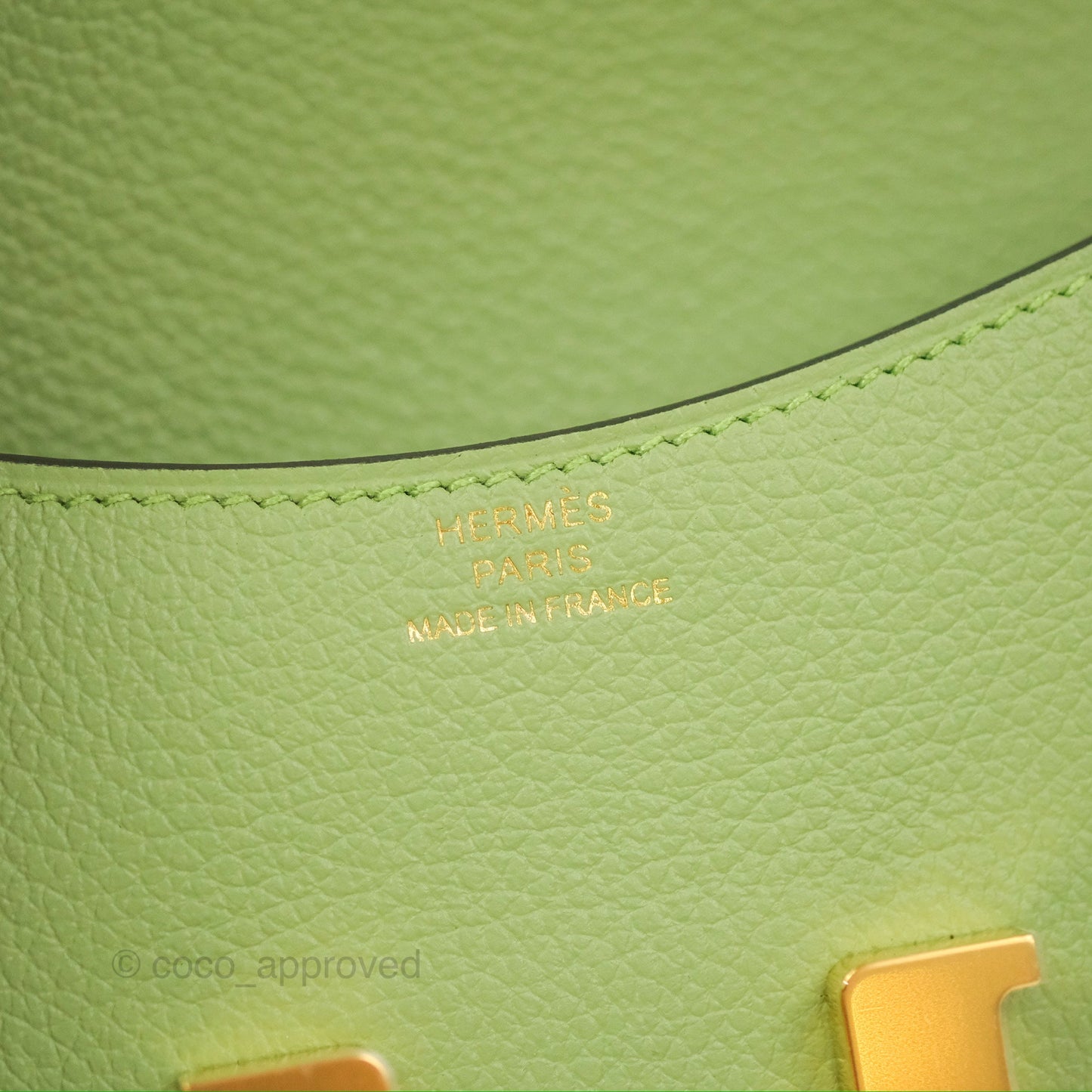 Hermès Constance Slim Wallet Vert Criquet Evercolour Gold Hardware