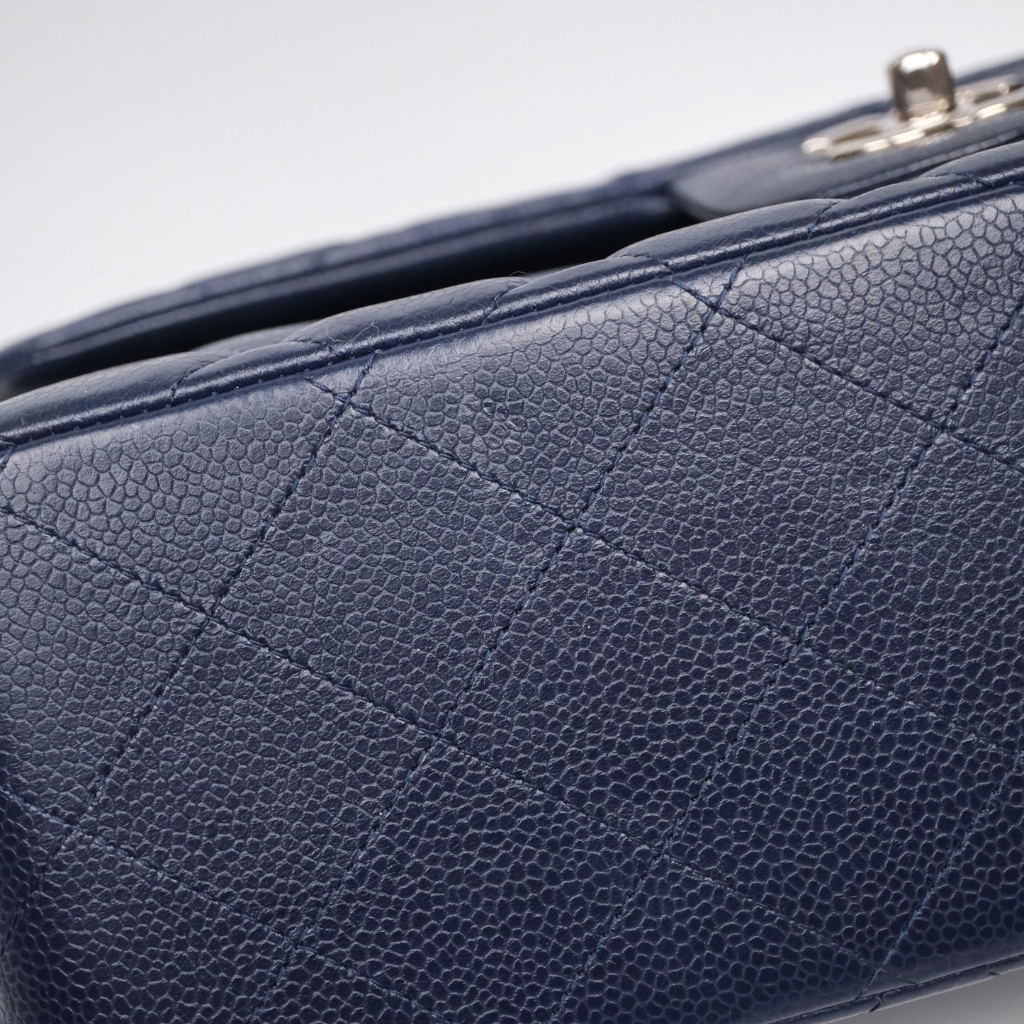 Chanel Jumbo Double Flap Navy Caviar Silver Hardware⁣⁣