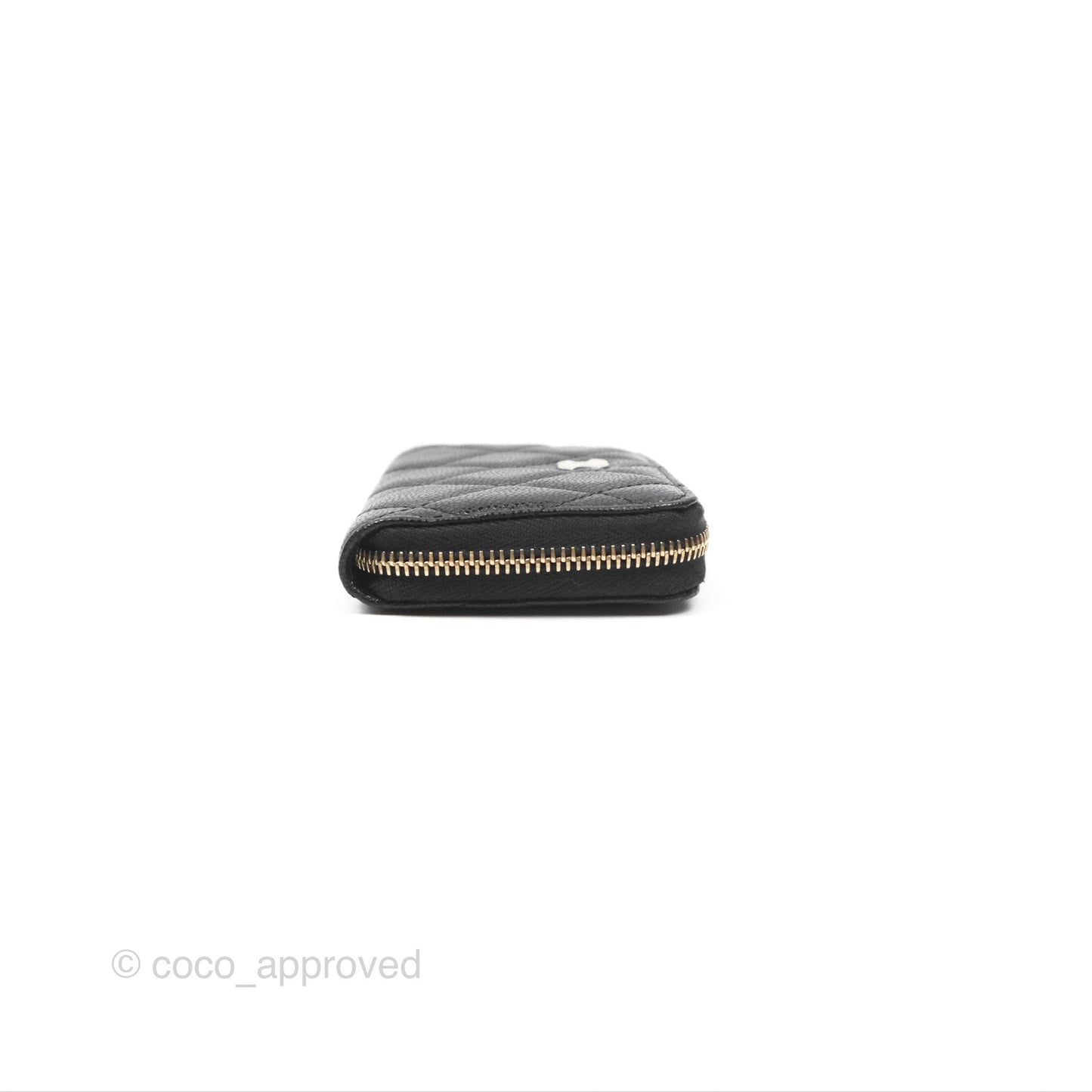 Chanel Classic Quilted Key holder Black Caviar Gold Hardware
