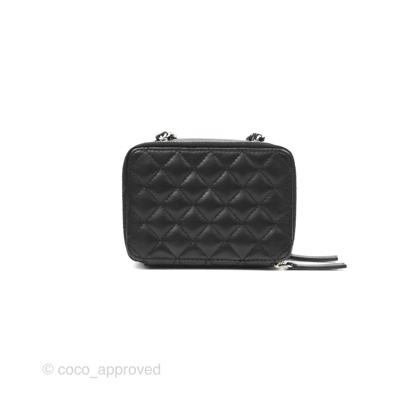 Chanel Small Pocket Box Camera Case Black Lambskin Silver Hardware