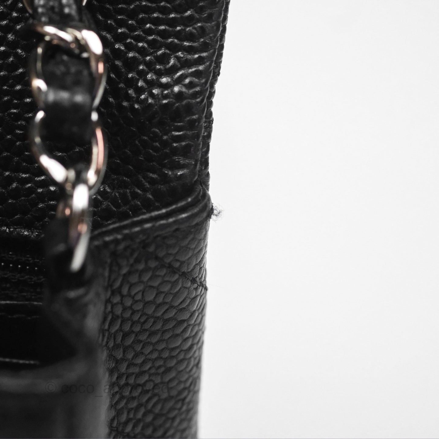 Chanel Mini Rectangular Flap Quilted Black Caviar Silver Hardware