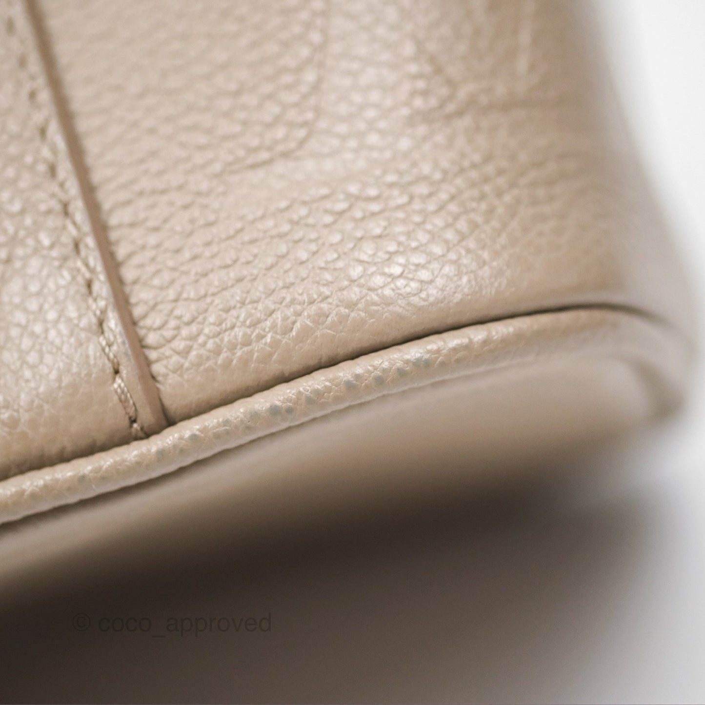 Louis Vuitton Monogram Empreinte Tourterelle Vanity PM Beige Gold Hardware