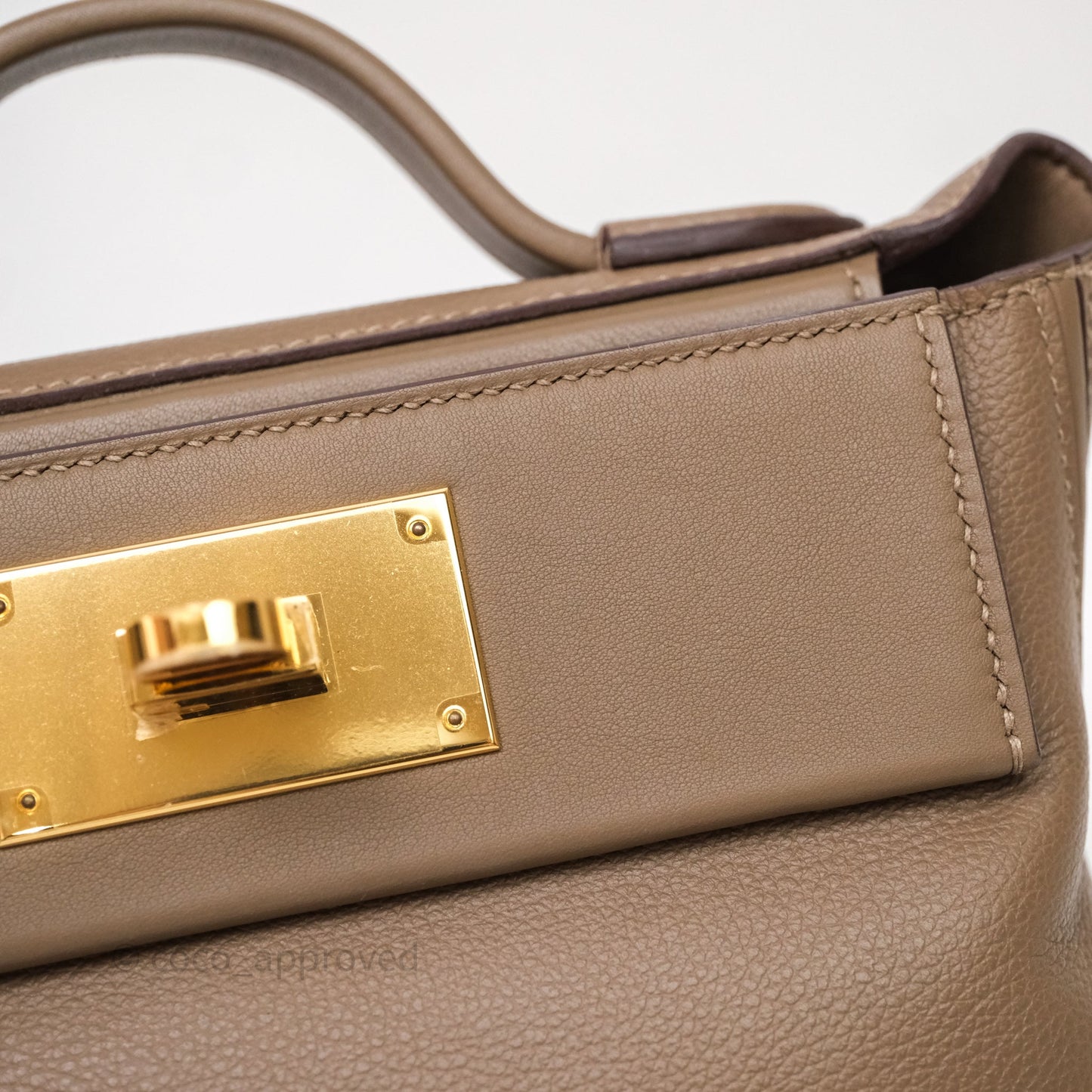 Hermès 24/24 21 Mini Etoupe 18 Evercolor/Swift Gold Hardware