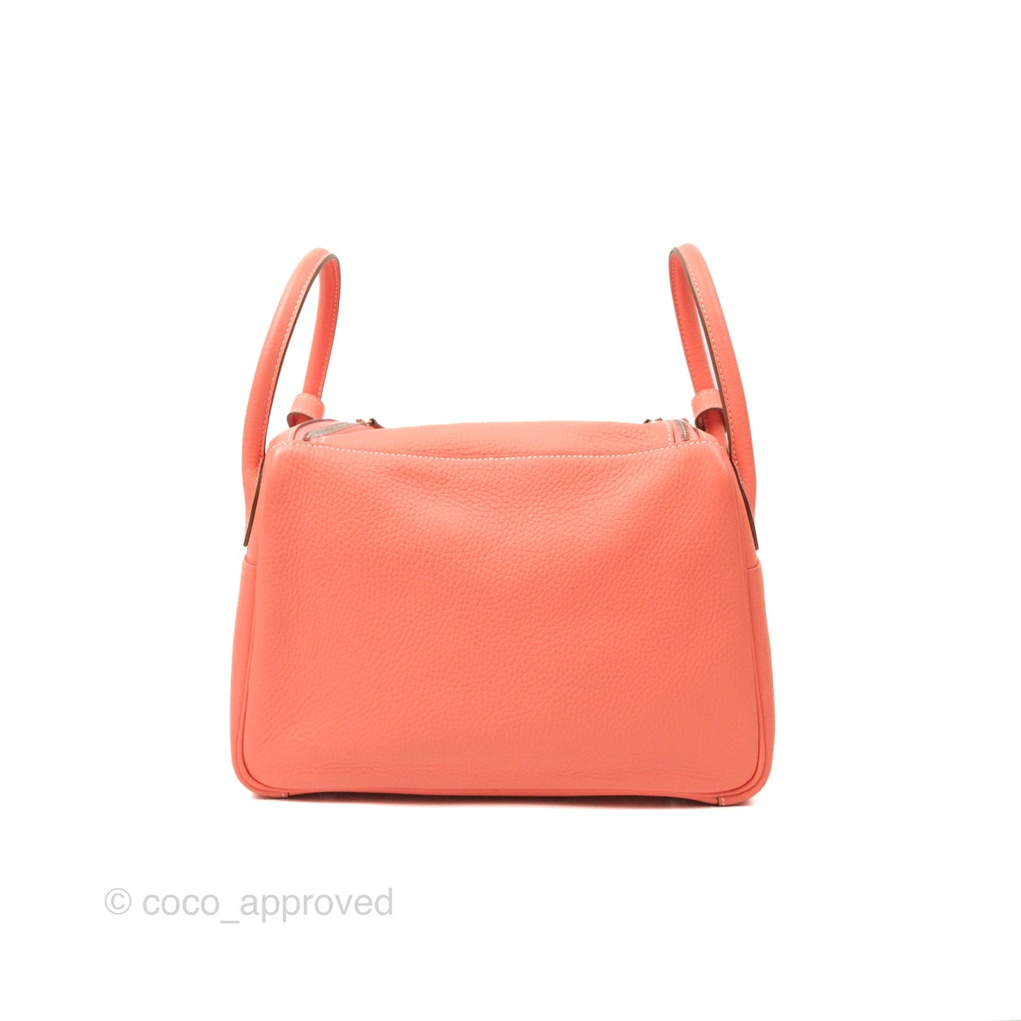 Hermès Lindy 30 Flamingo Clemence Palladium Hardware