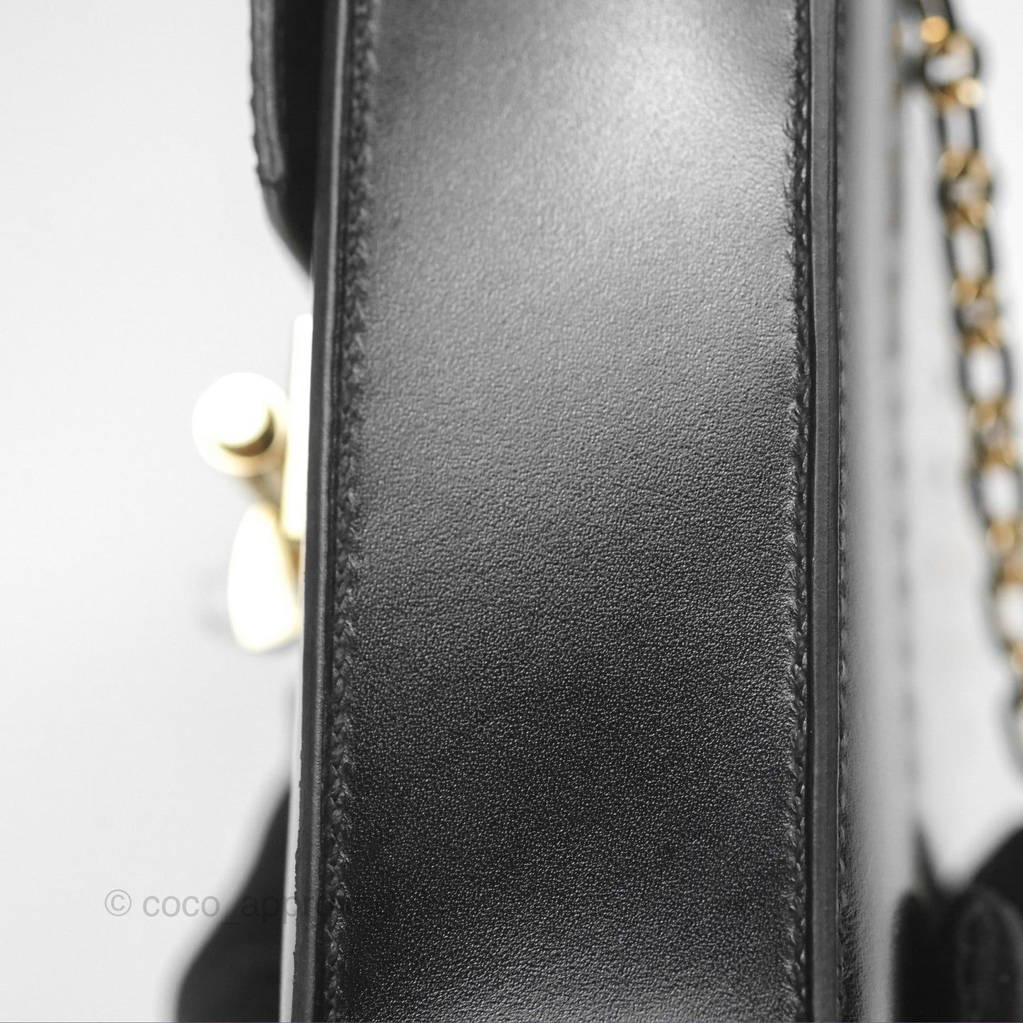Hermes Mini Verrou Chaine Bag Black Box Leather Gold Hardware