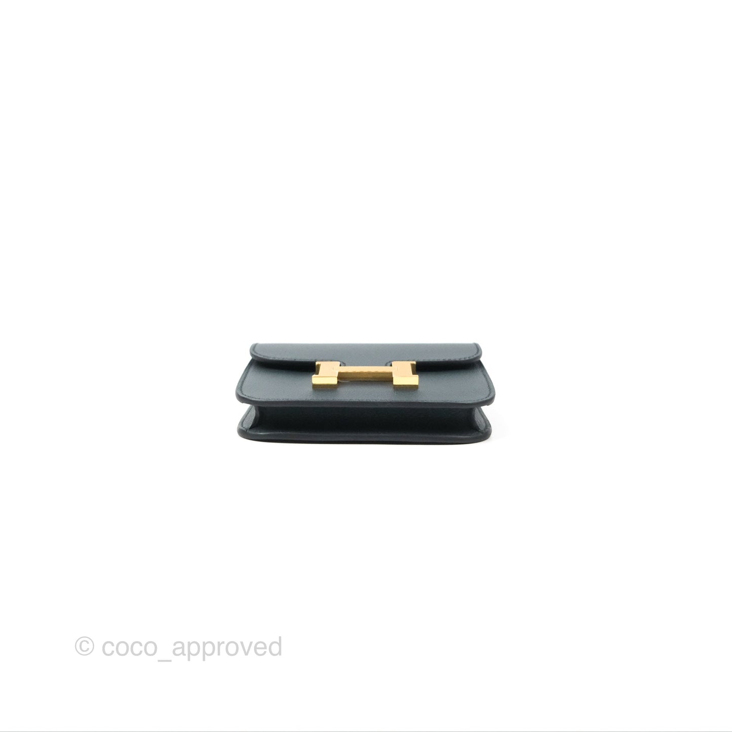 Hermès Constance Slim Wallet Vert Rousseau / Mauve Pale Evercolor Gold Hardware