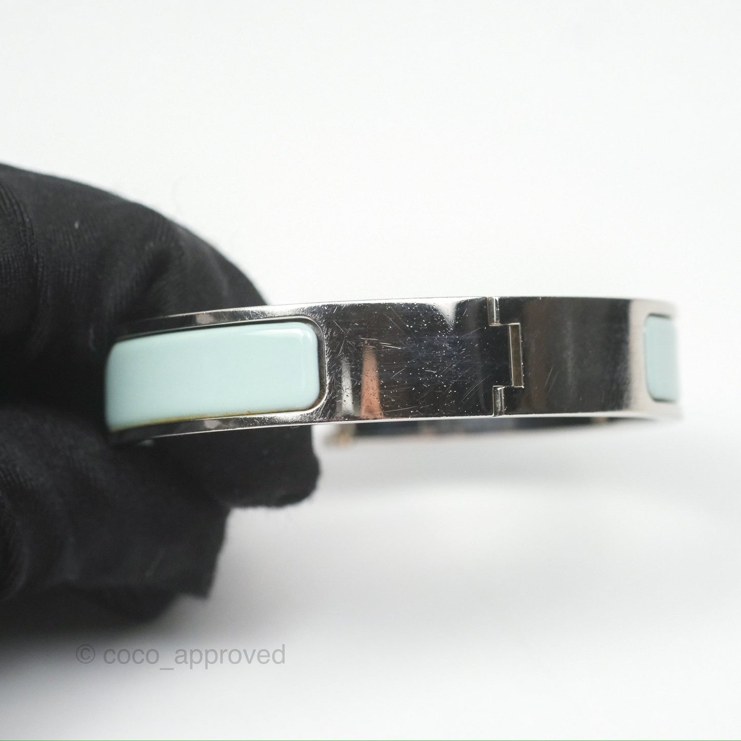 Hermès Clic H Bracelet Mint Palladium Hardware PM