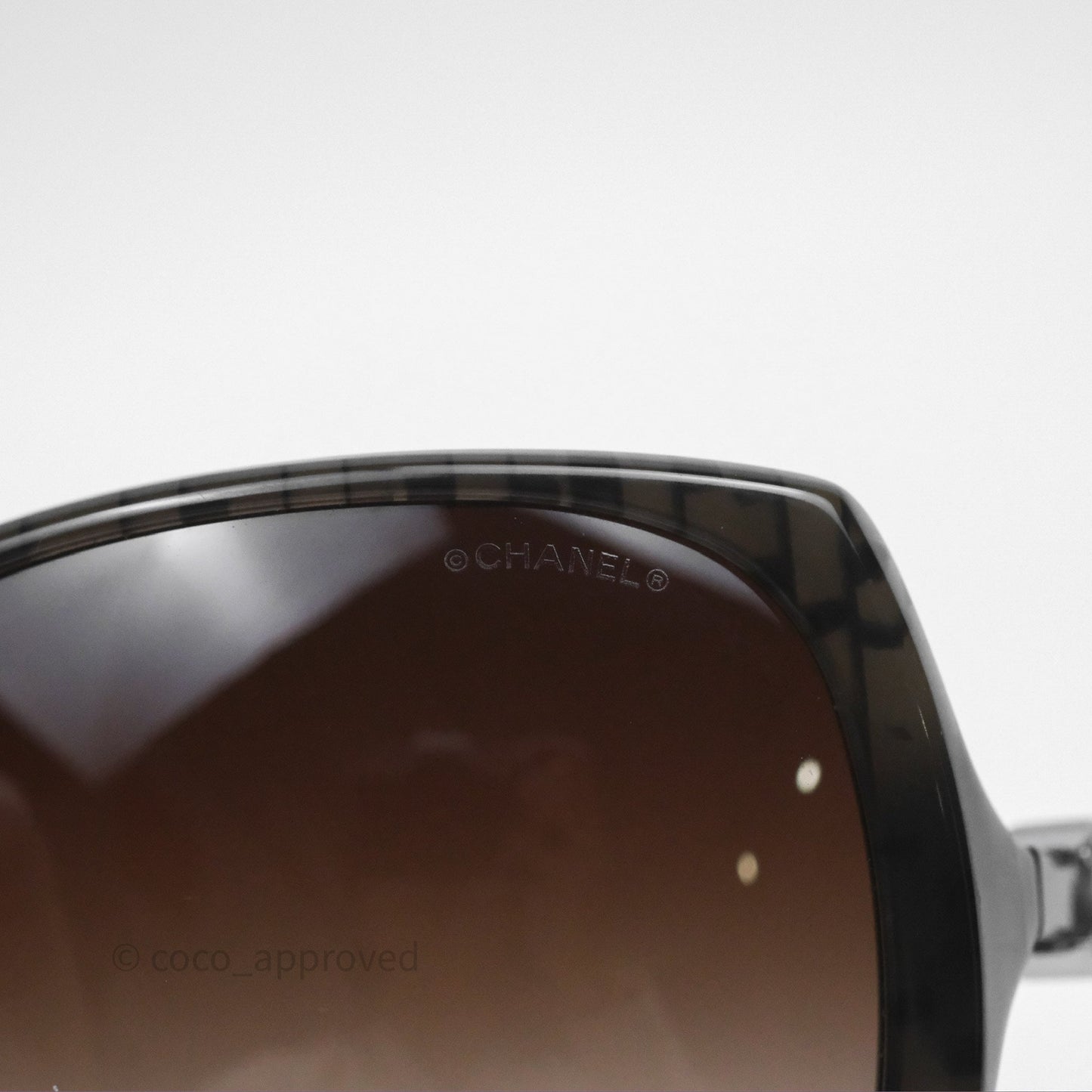 Chanel 5216 Square Oversized Frame CC Sunglasses Brown