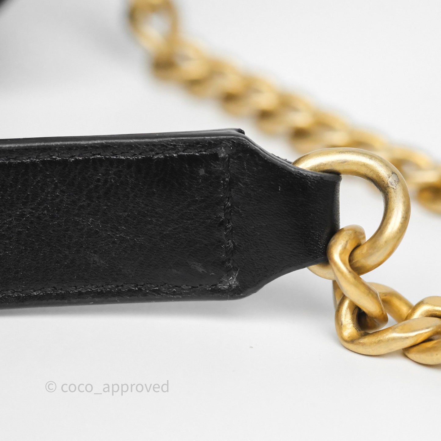 Chanel Mini Moon Messenger Bag Black Calfskin Aged Gold Hardware