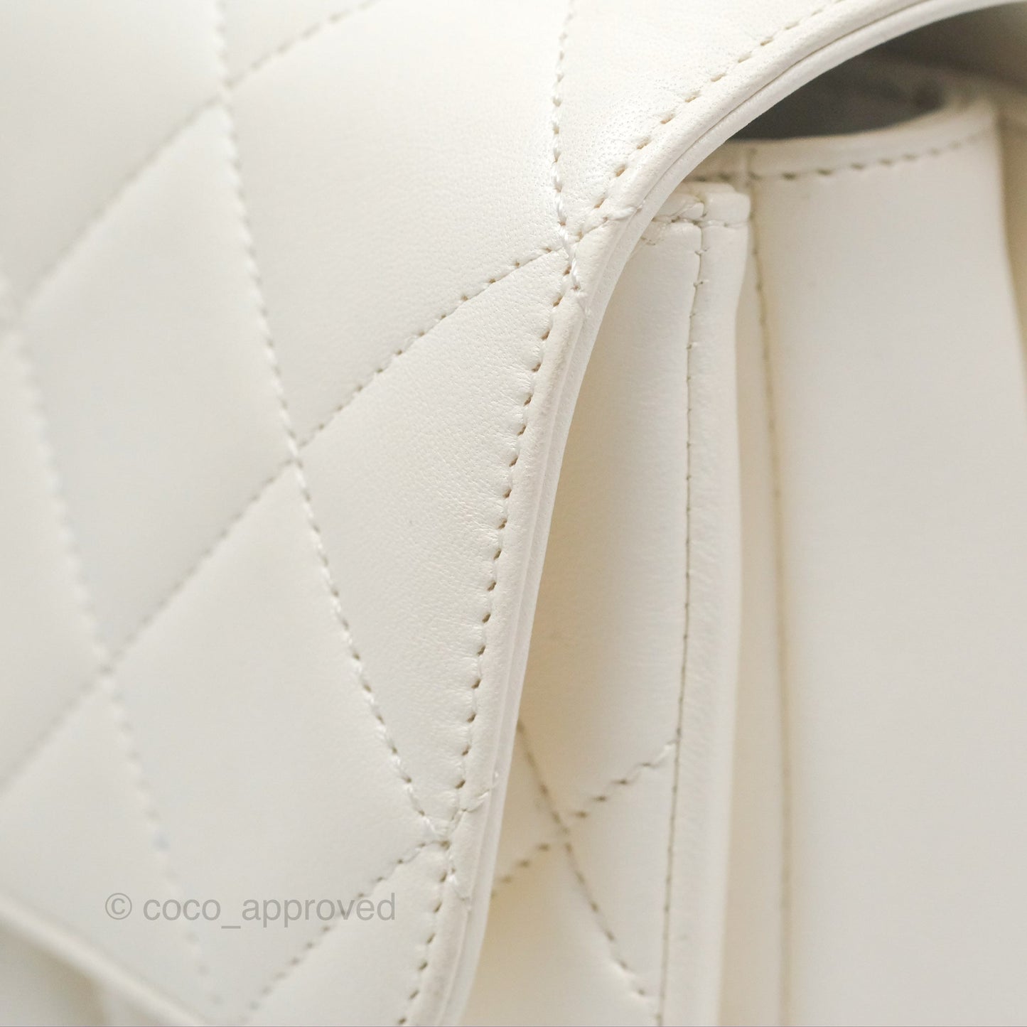 Chanel Trendy CC Small White Lambskin Black Hardware