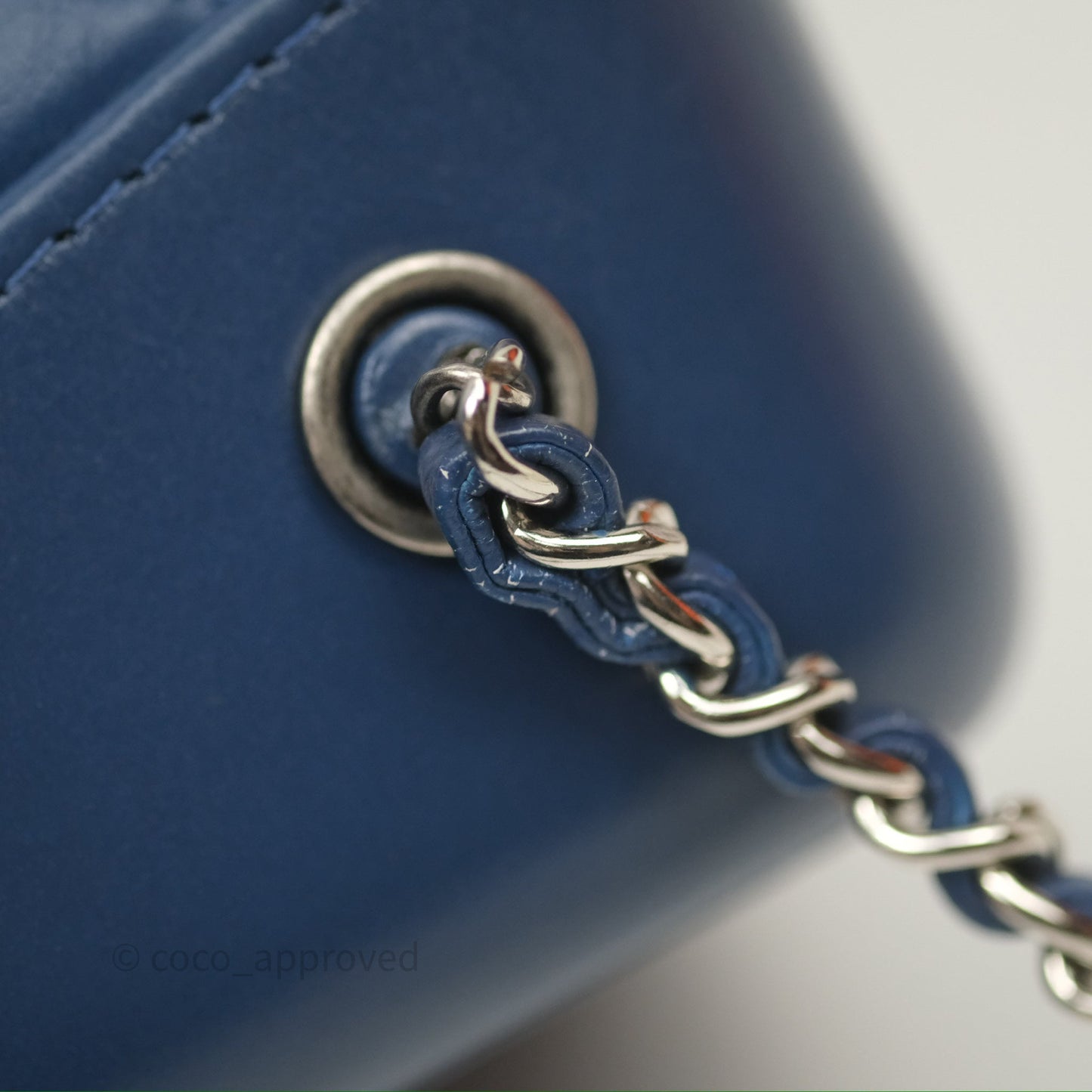 Chanel Small Gabrielle Backpack Blue Aged Calfskin