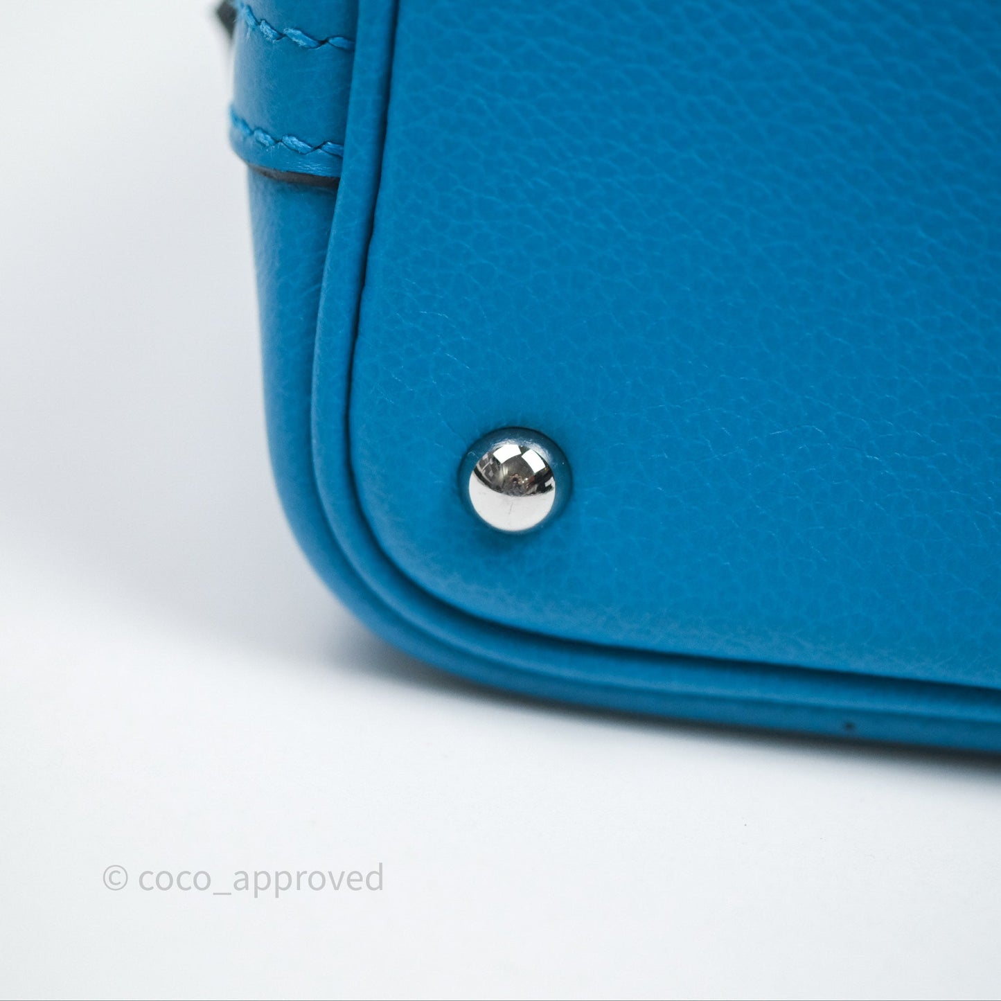 Hermès Bolide Mini 1923 Bleu Frida 0F/ Rose Mexico 0D Evercolor Palladium Hardware