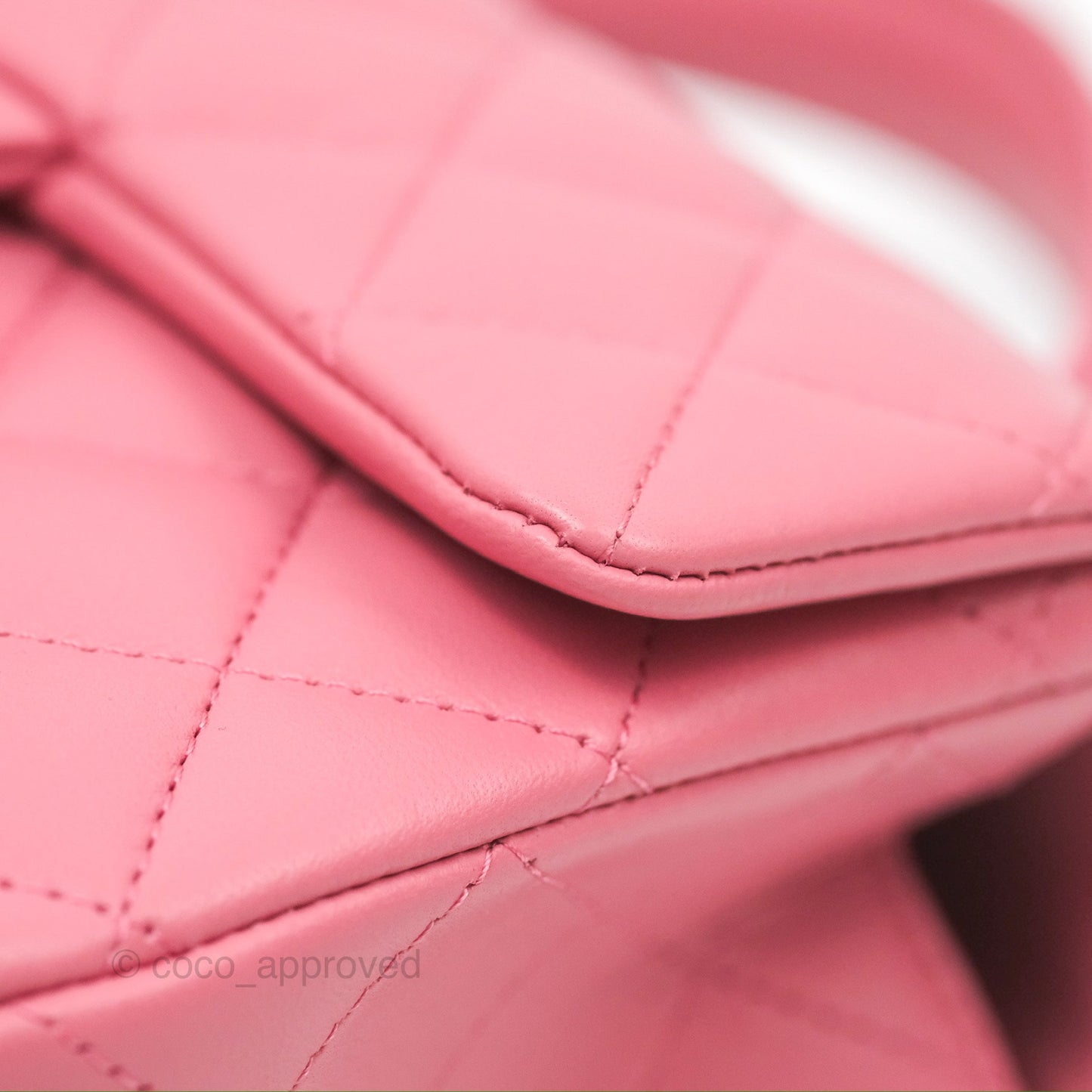 Chanel Top Handle Mini Rectangular Flap Bag Pink Lambskin Gold Hardware
