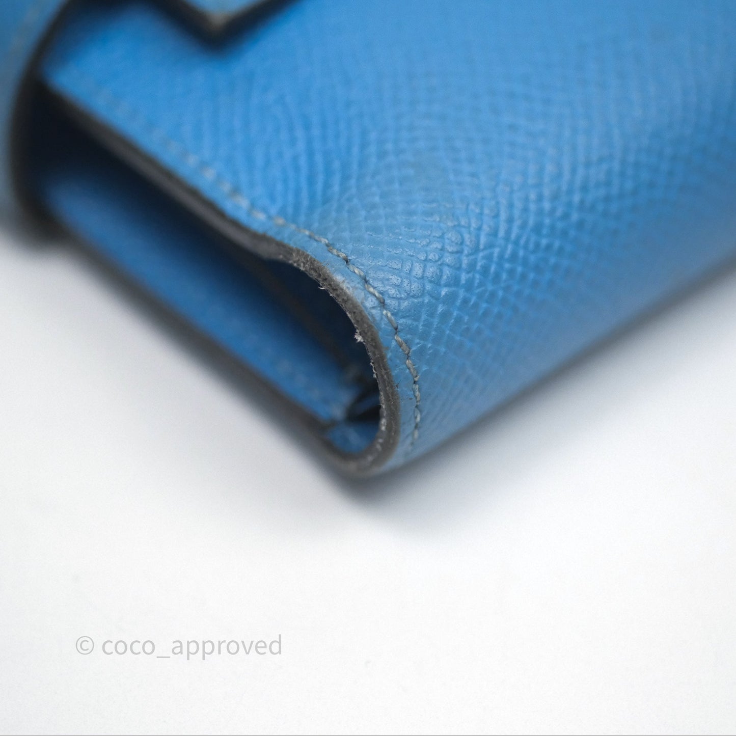 Hermès Kelly Depliant Wallet Blue Epsom Gold Hardware