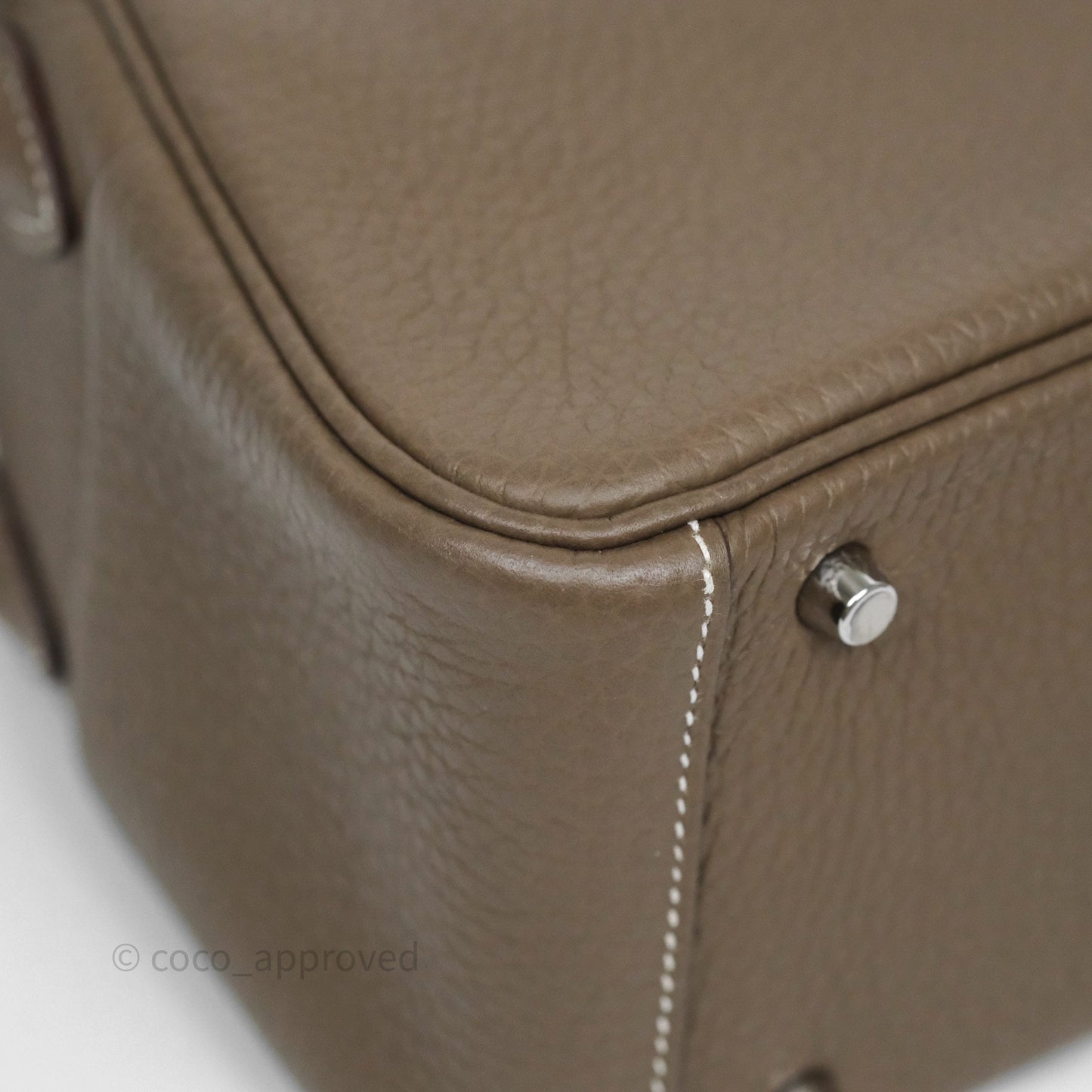 Hermès Mini Lindy 20 Etoupe 18 Clemence Palladium Hardware
