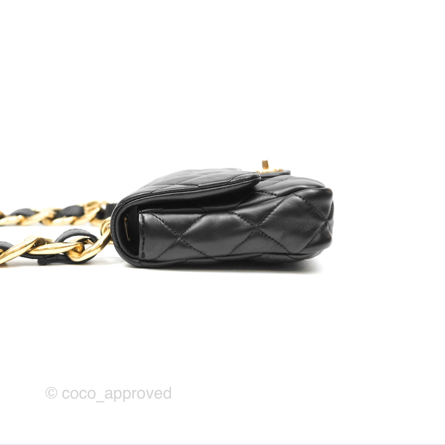 Chanel Small Funky Town Black Lambskin Aged Gold Hardware