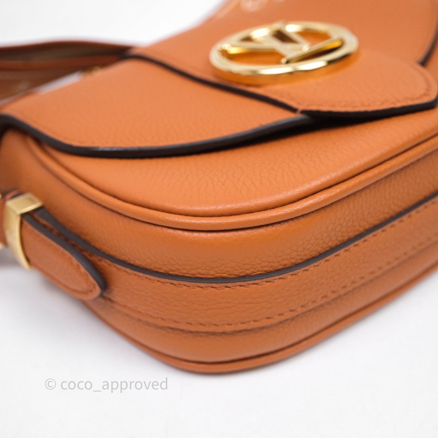 Louis Vuitton Pont 9 Soft PM Brown Grained Calfskin Gold Hardware