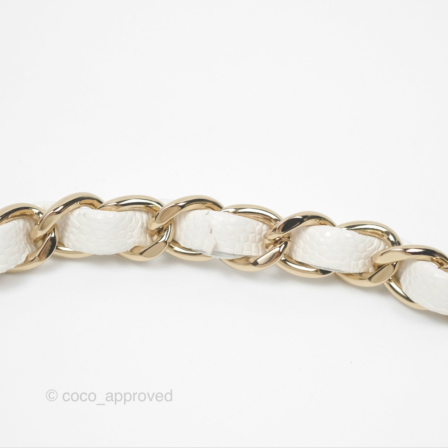 Chanel Quilted Top Handle Vanity Case White Caviar Gold Hardware