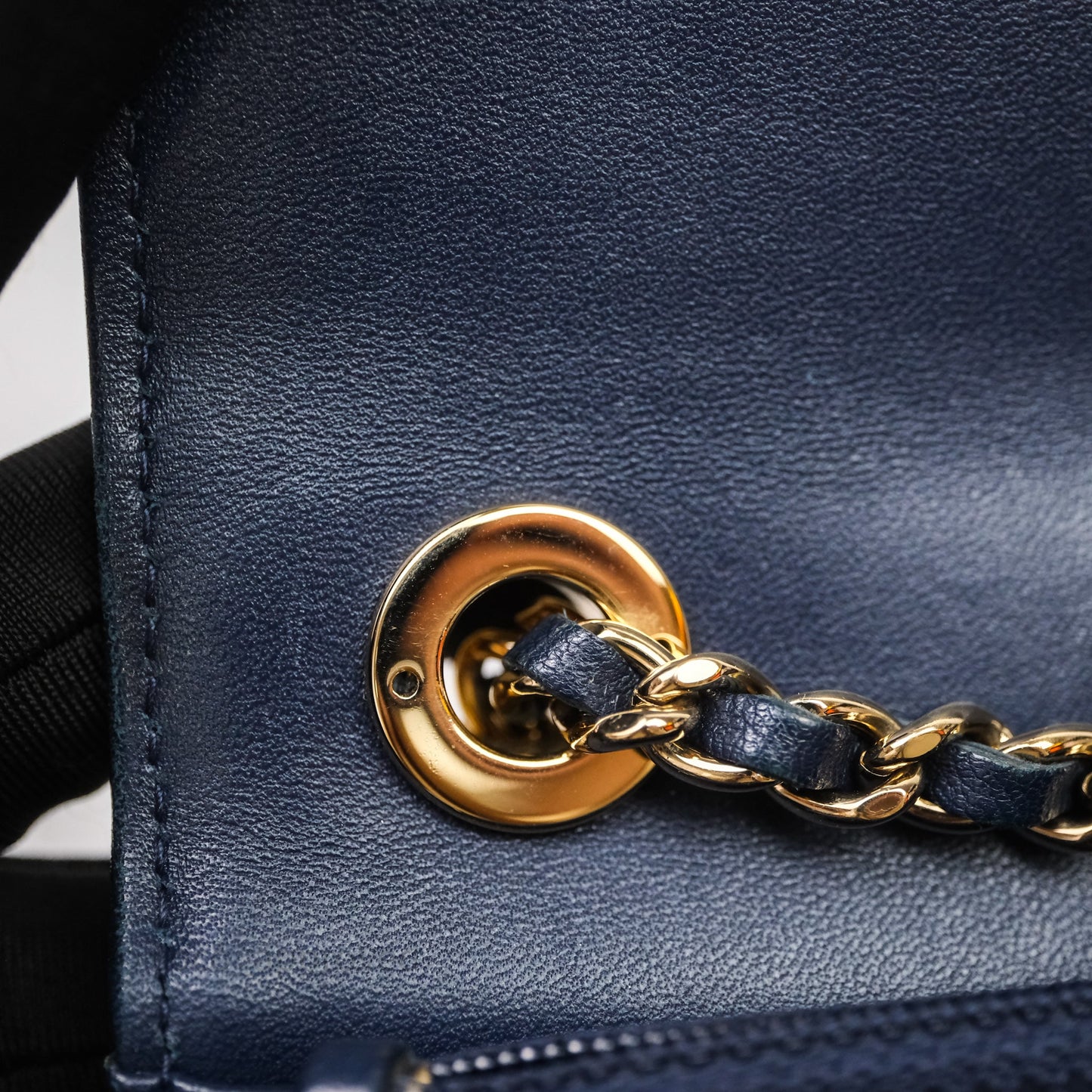 Chanel Trendy CC WOC Wallet On Chain Navy Lambskin Gold Hardware