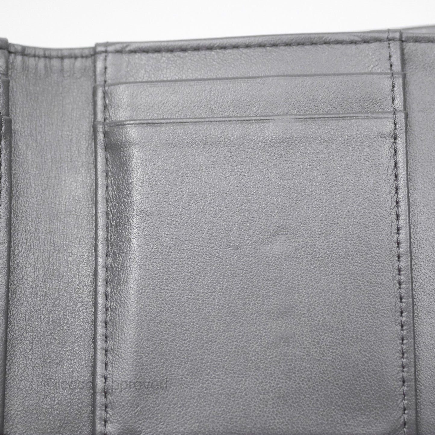 Chanel 19 Short Flap Wallet Grey Gold Hardware