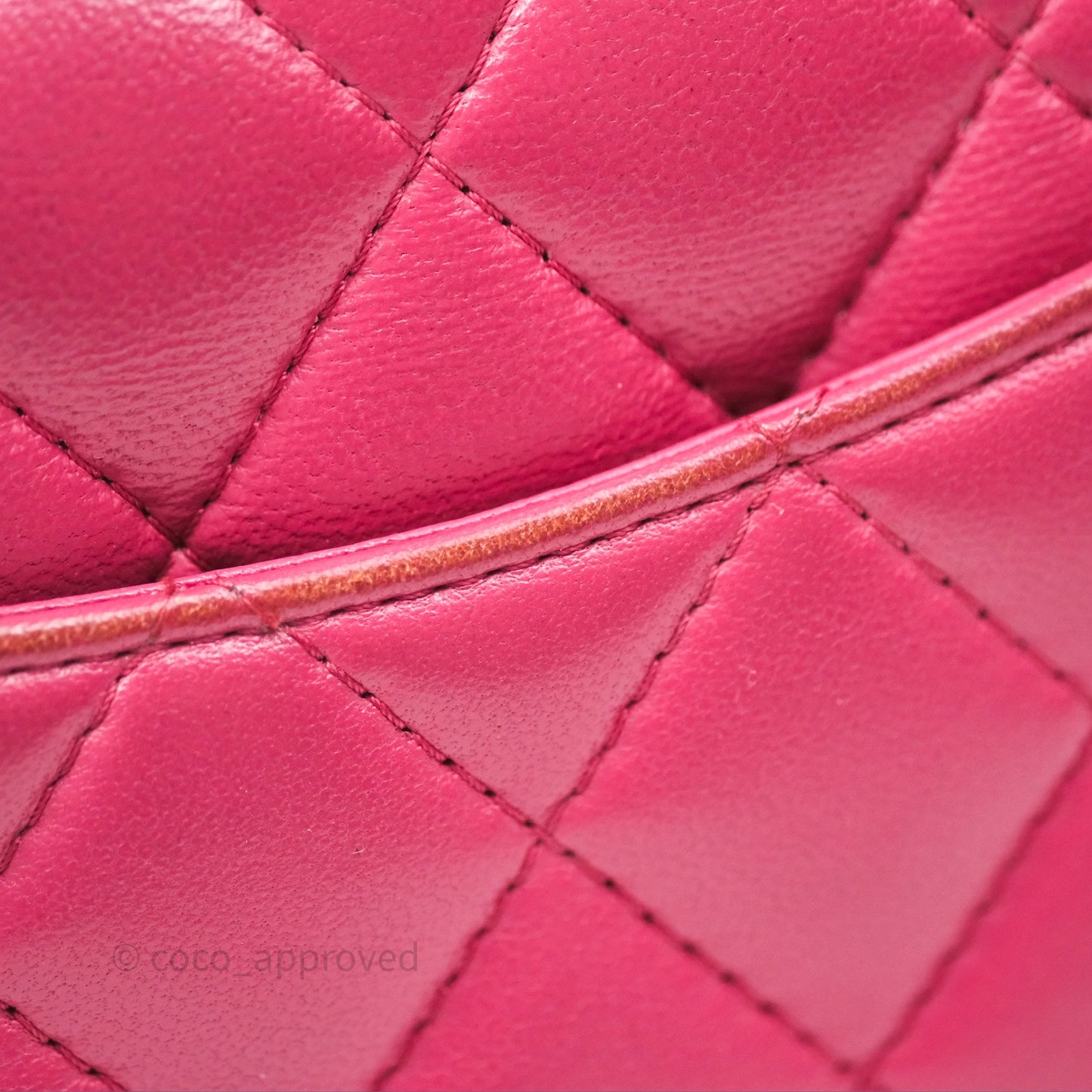 Chanel Quilted Mini Rectangular Flap Dark Pink Lambskin Silver Hardware