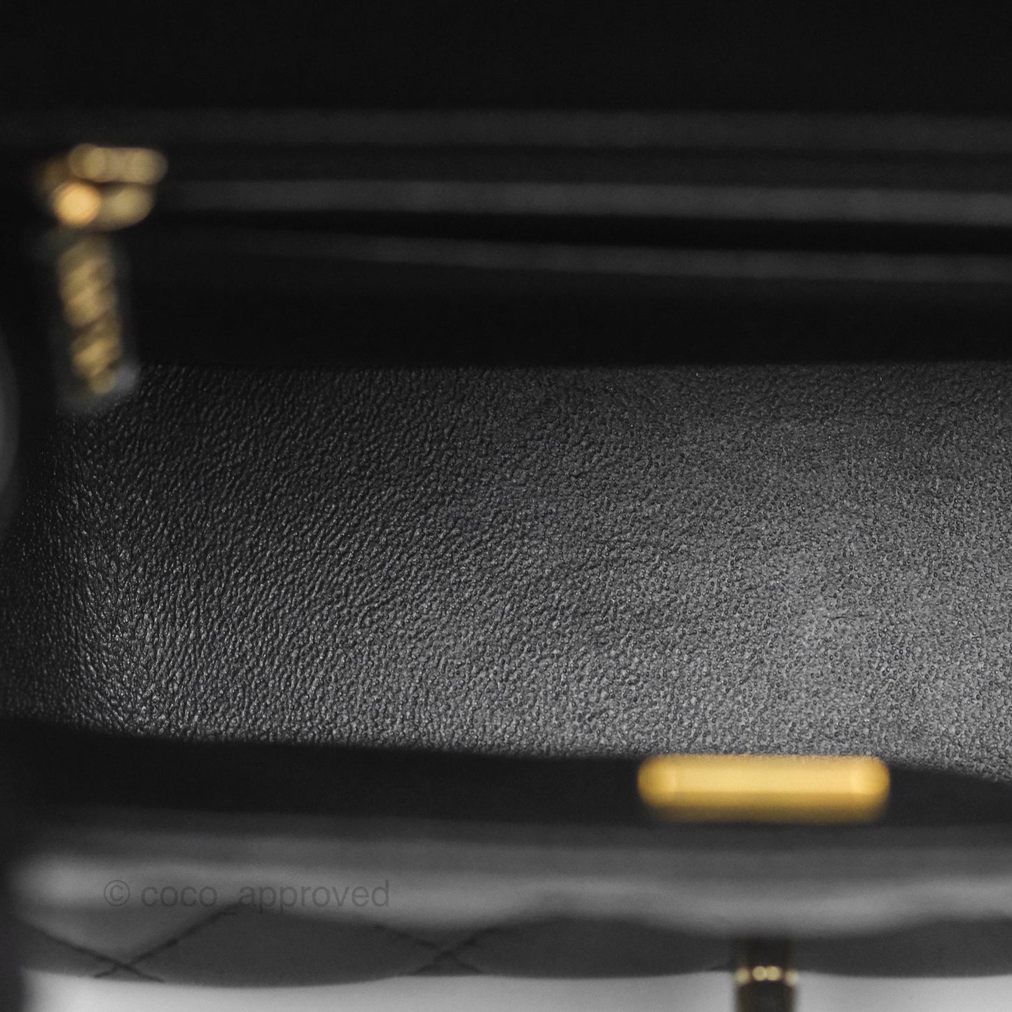 Chanel Mini Square Black Lambskin Gold Hardware