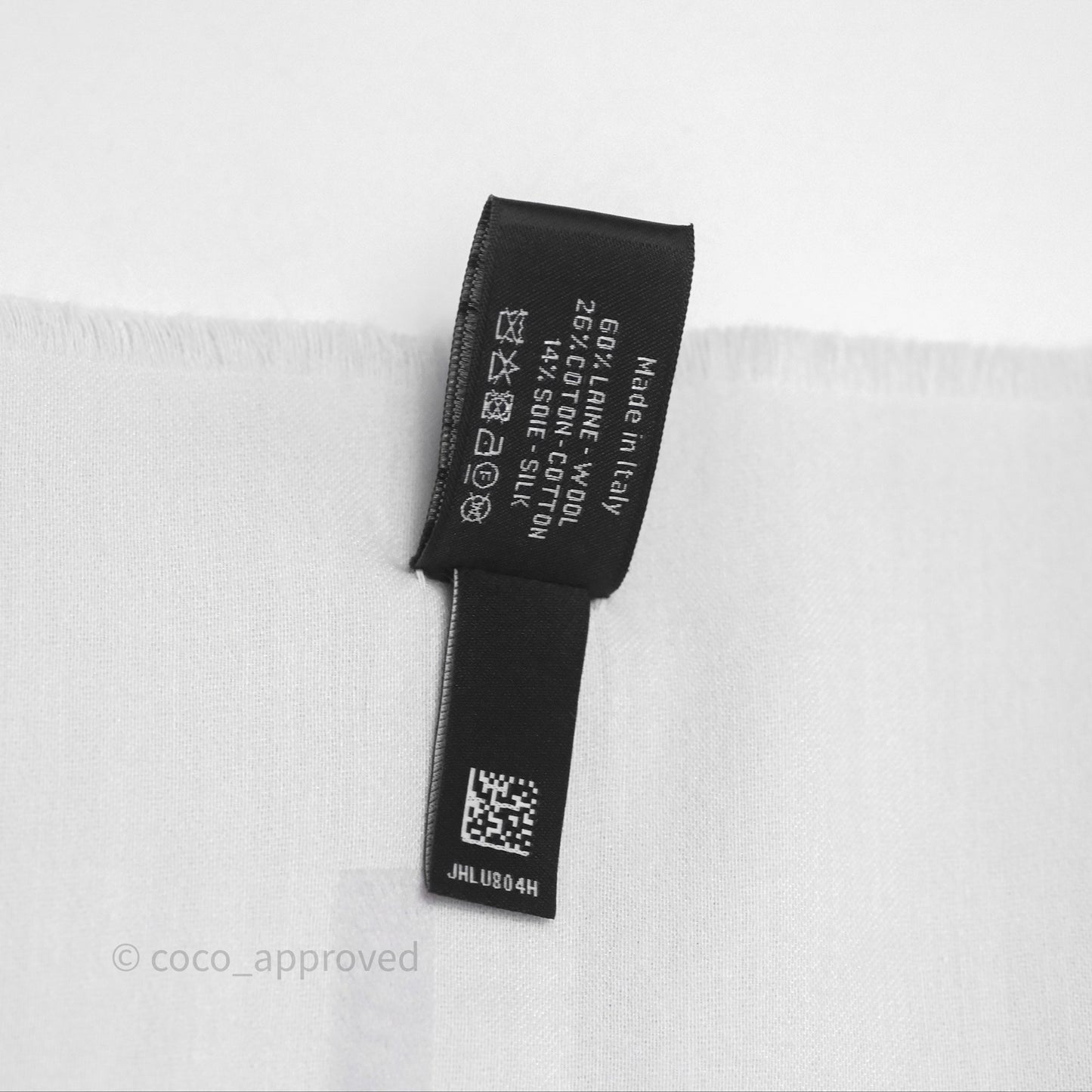 Chanel CC Logo Scarf Wool Coral 25C