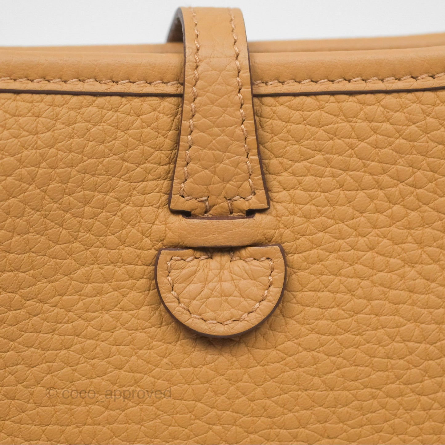 Hermès Mini Evelyne 16 Biscuit 48 Clemence Palladium Hardware