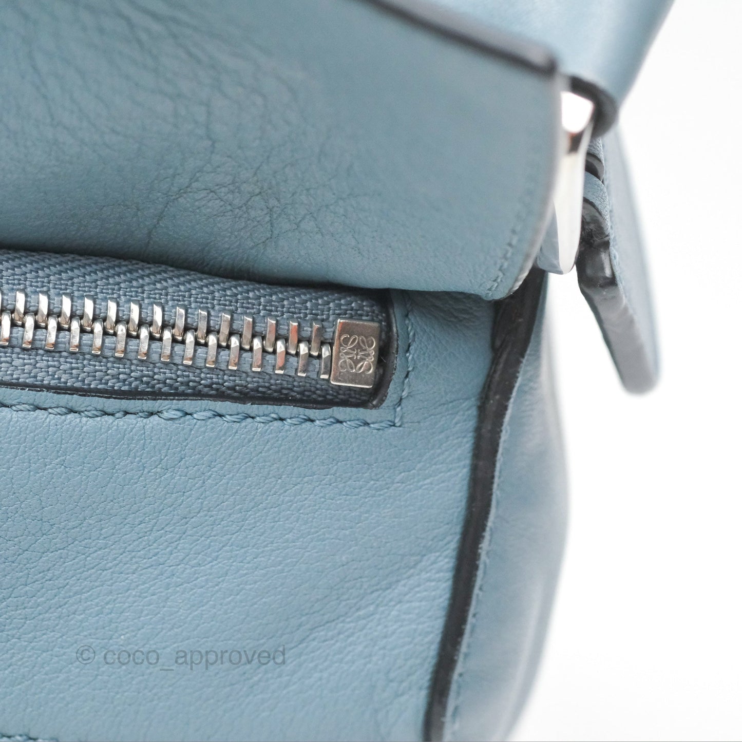 Loewe Small Puzzle Bag Stone Blue Calfskin