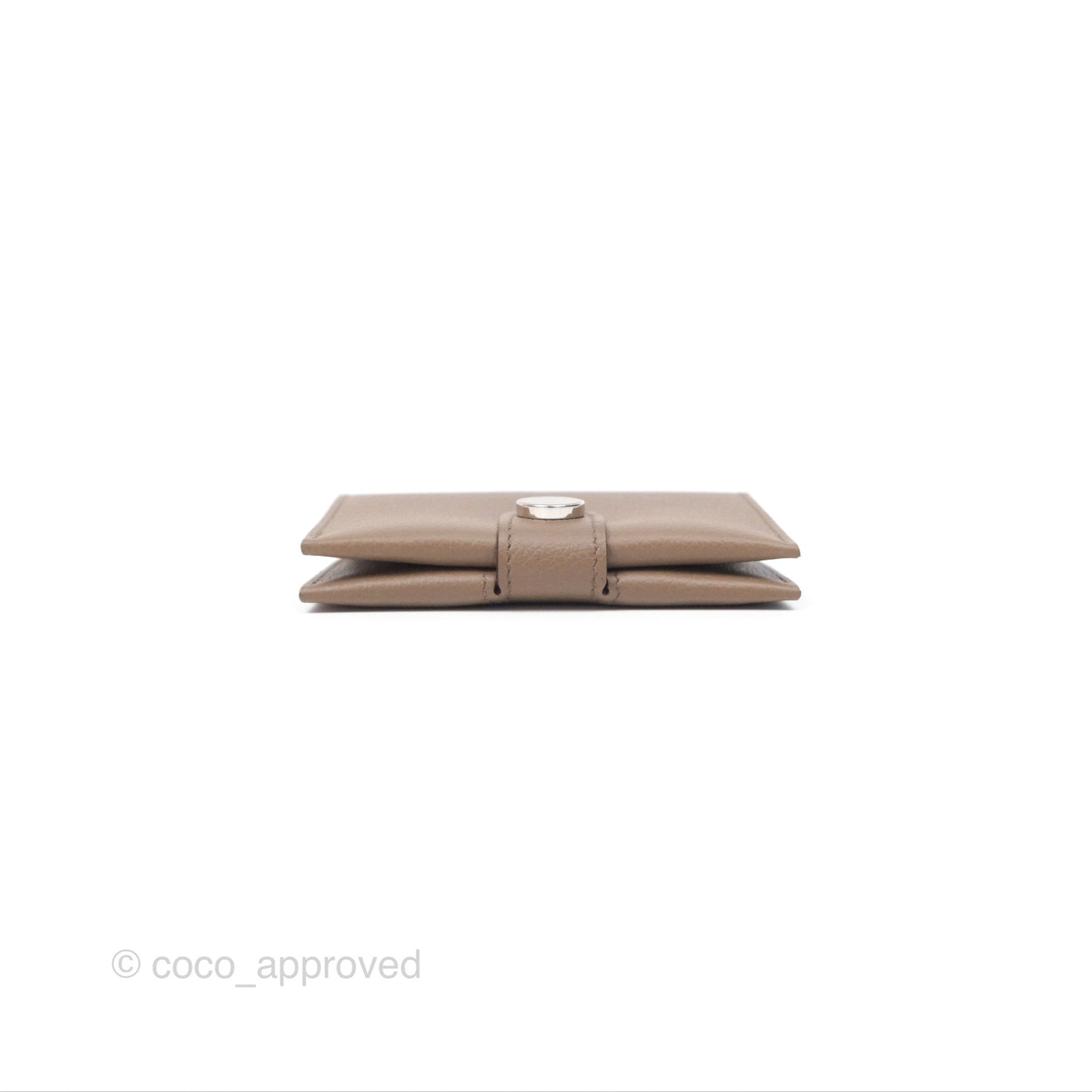 Hermès R.M.S Card Holder Etoupe Palladium Hardware