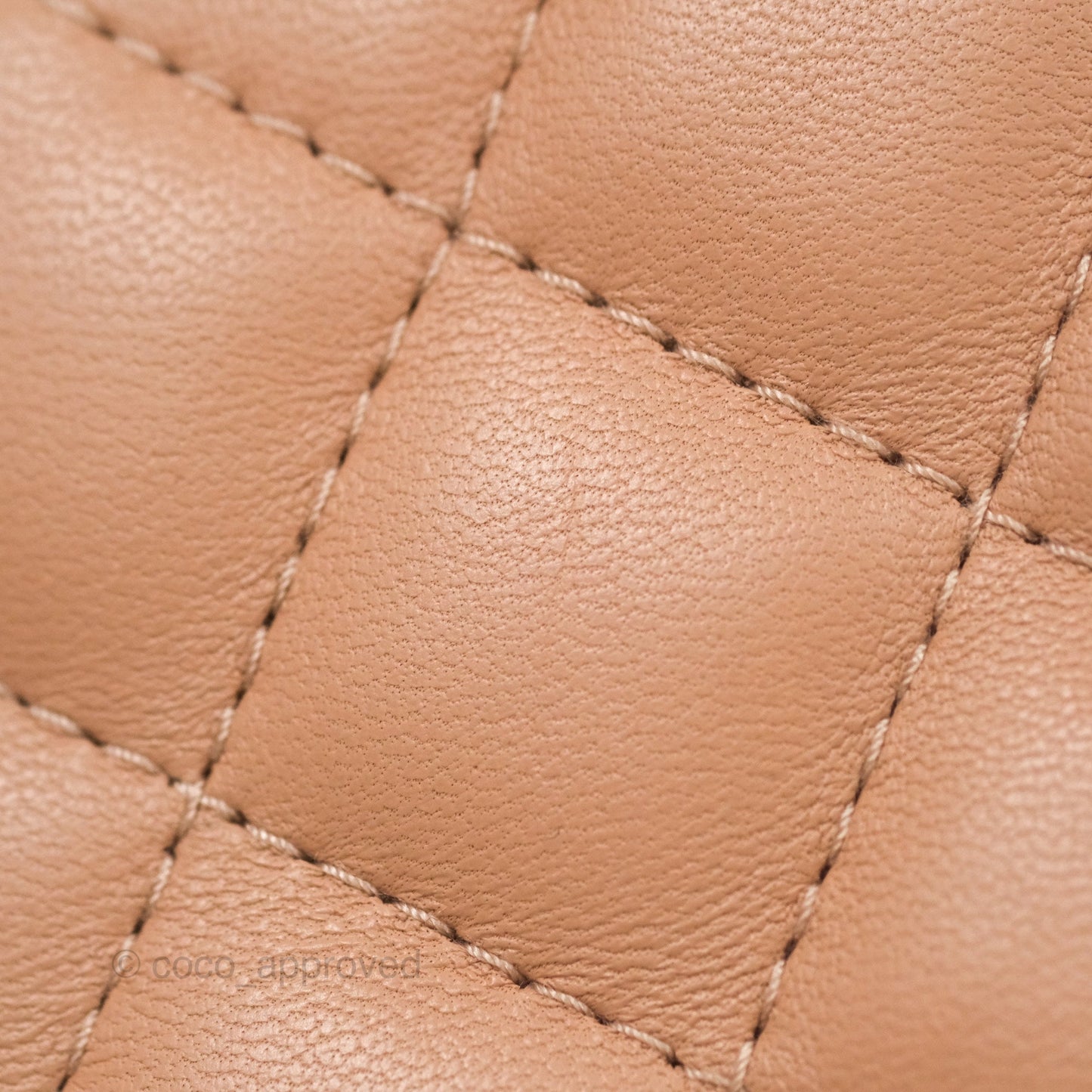 Chanel Quilted Mini Rectangular Flap Beige Lambskin Gold Hardware