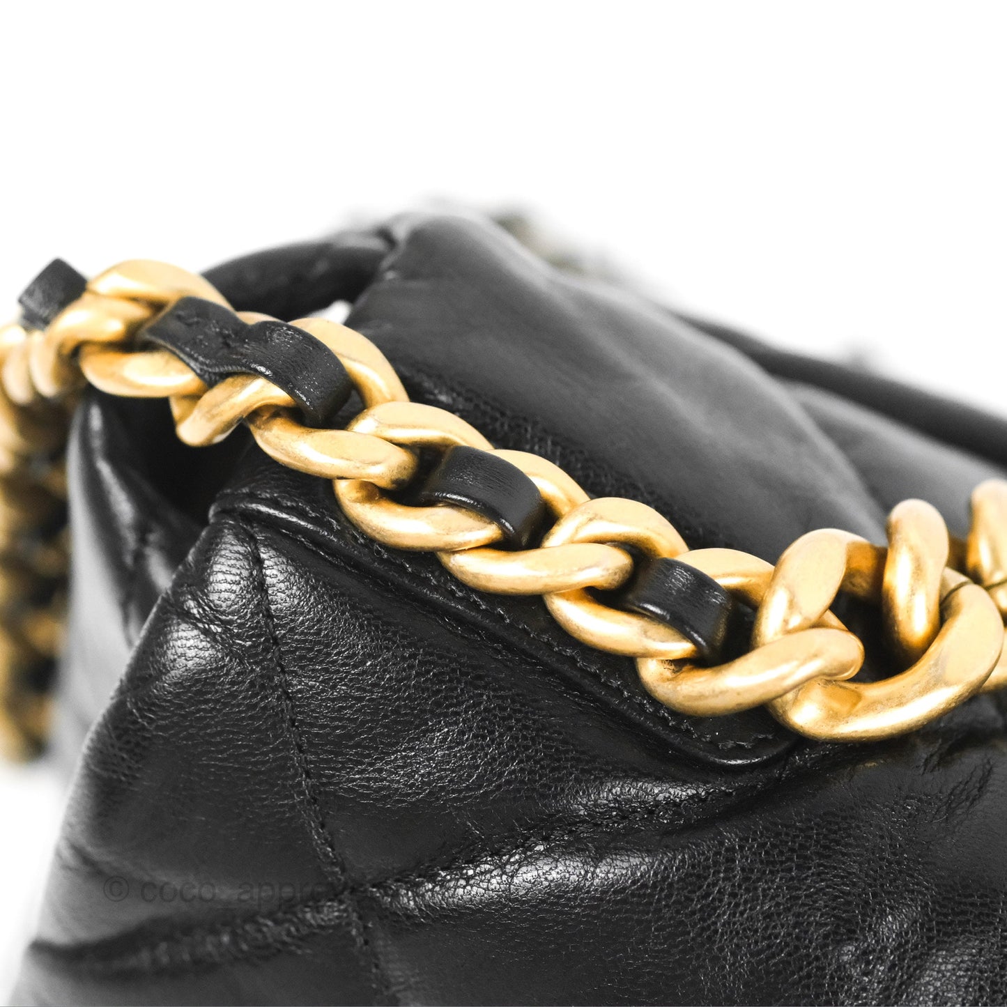 Chanel 19 Medium Black Goatskin Mixed Hardware
