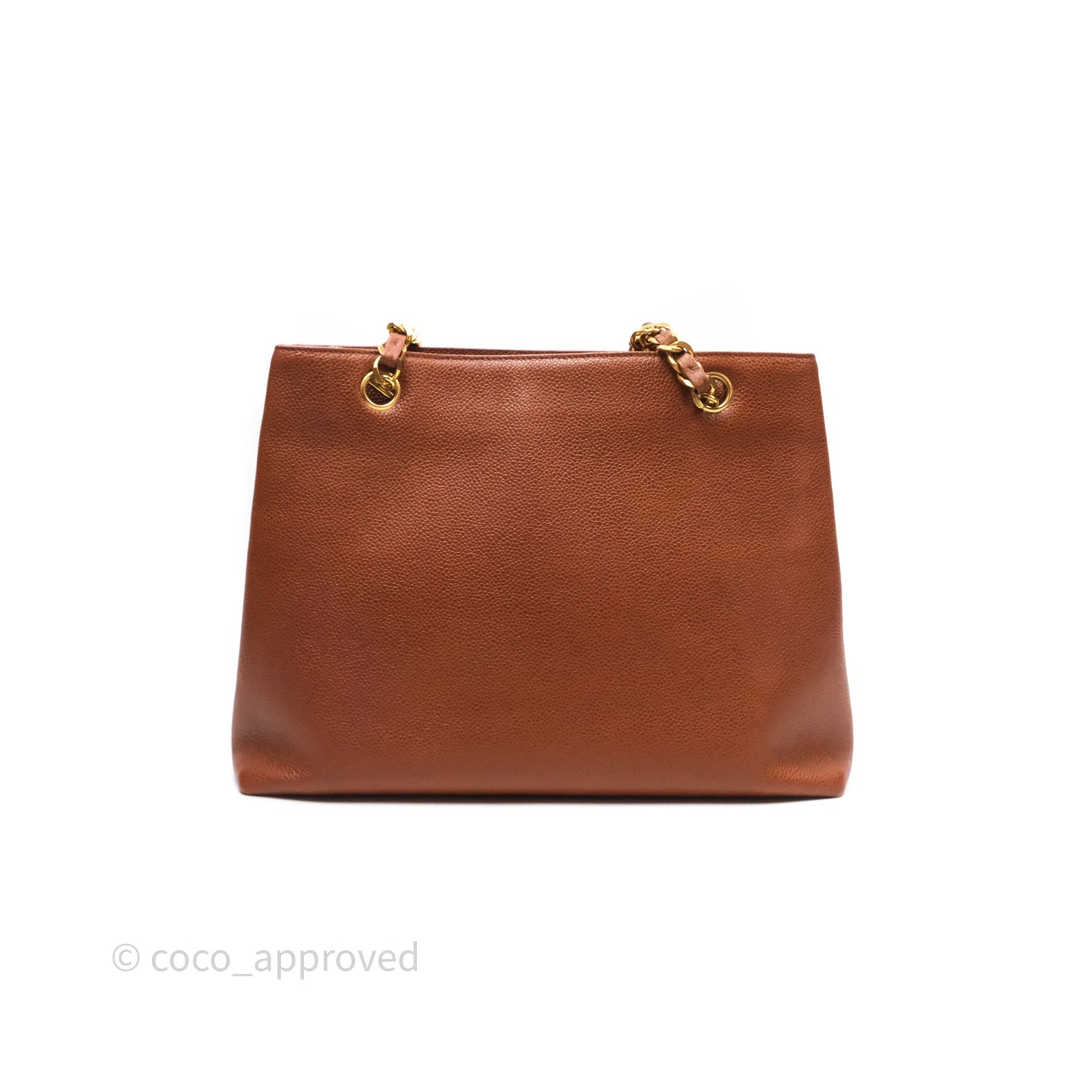 Chanel Vintage Tote Caramel Caviar 24K Gold Hardware