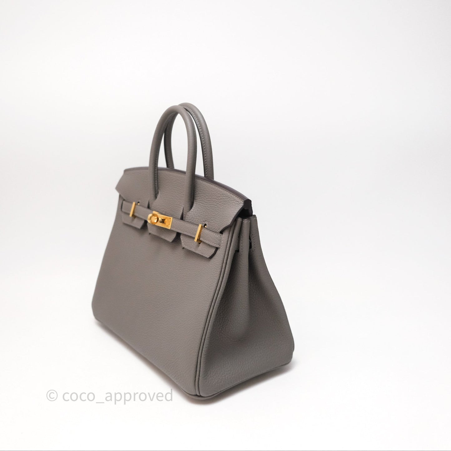 Hermès Birkin 25 Retourne Gris Meyer 0L Togo Gold Hardware