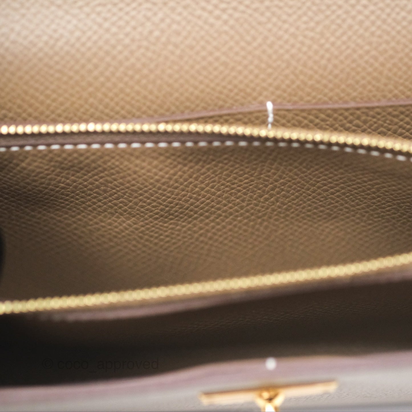 Hermès Kelly To Go Wallet Etoupe 18 Epsom Gold Hardware