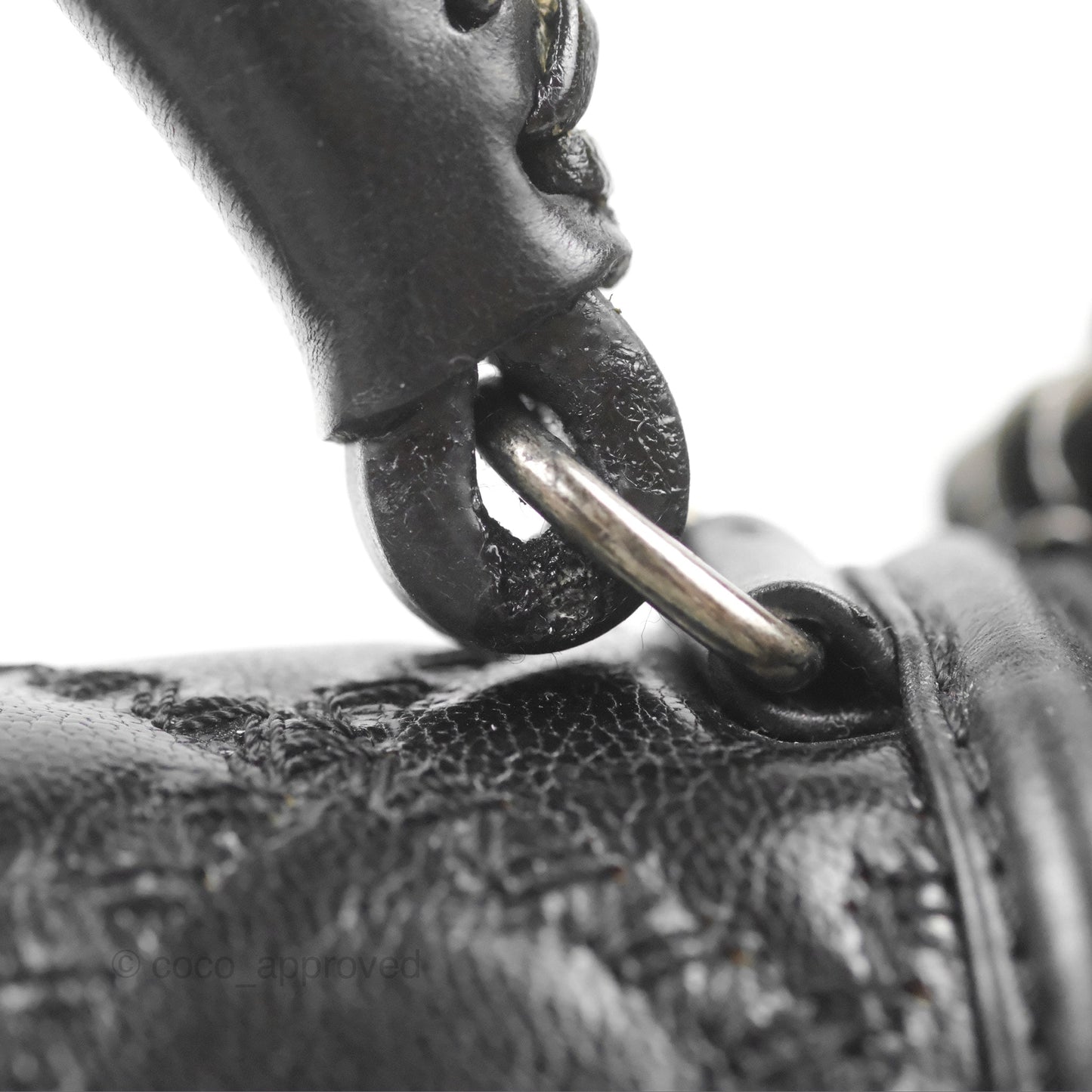 Chanel Small Chain Around Top Handle Boy Black Calfskin Ruthenium Hardware