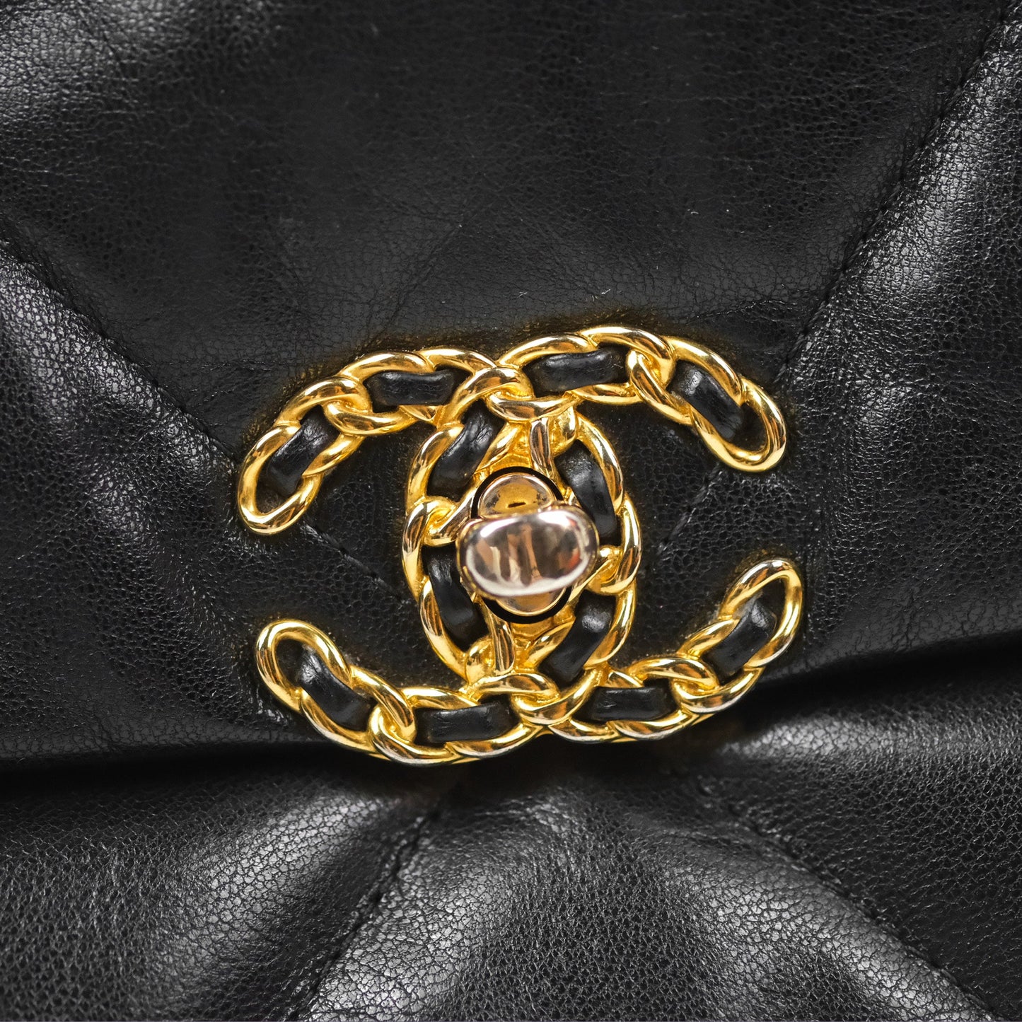 Chanel 19 Small Black Goatskin Mixed Hardware