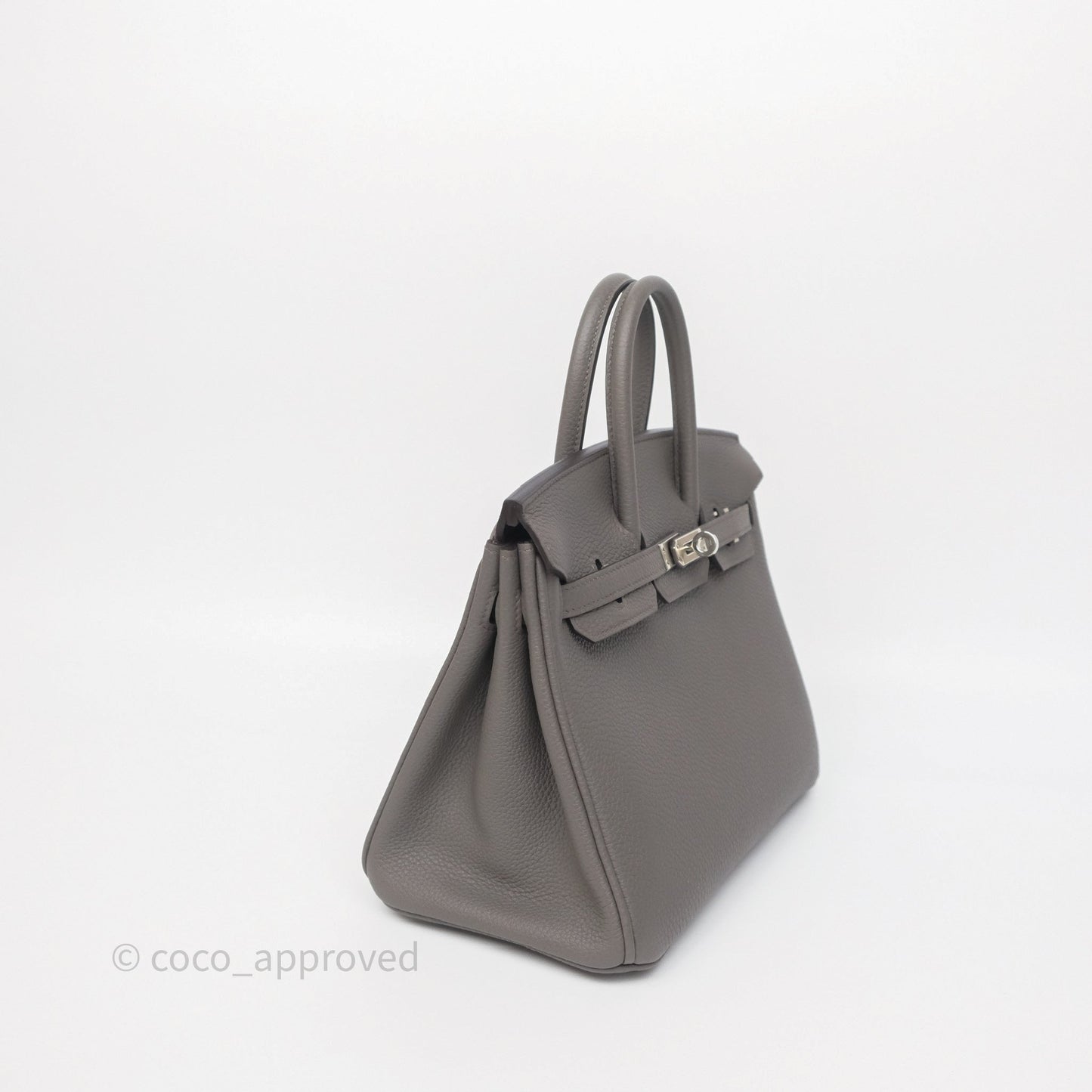 Hermès Birkin 25 Retourne Gris Etain 8F Togo Palladium Hardware