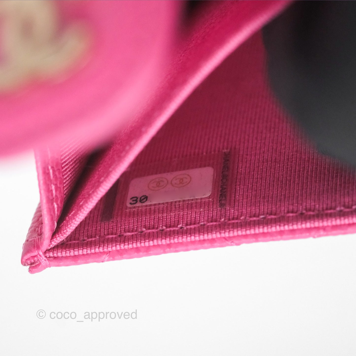 Chanel Mini Wallet With Chain Pink Caviar Gold Hardware