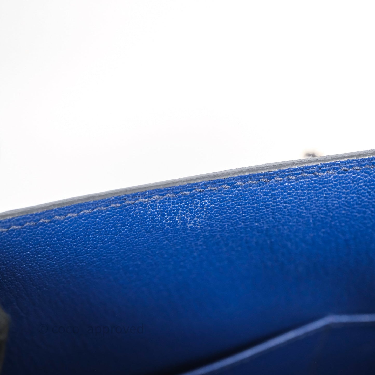 Hermes Kelly 32 Bleu Saphir 73 Epsom Palladium Hardware