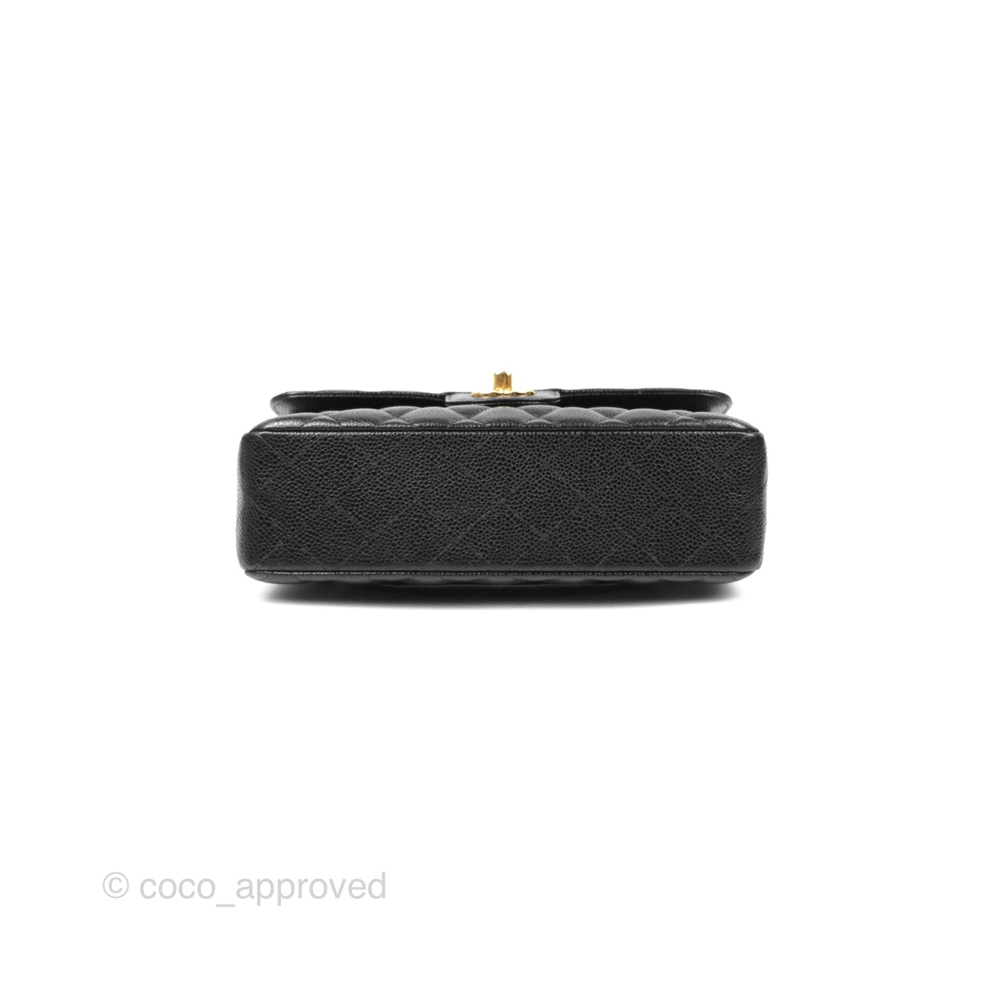 Chanel Small Classic Flap Quilted Black Caviar Gold Hardware