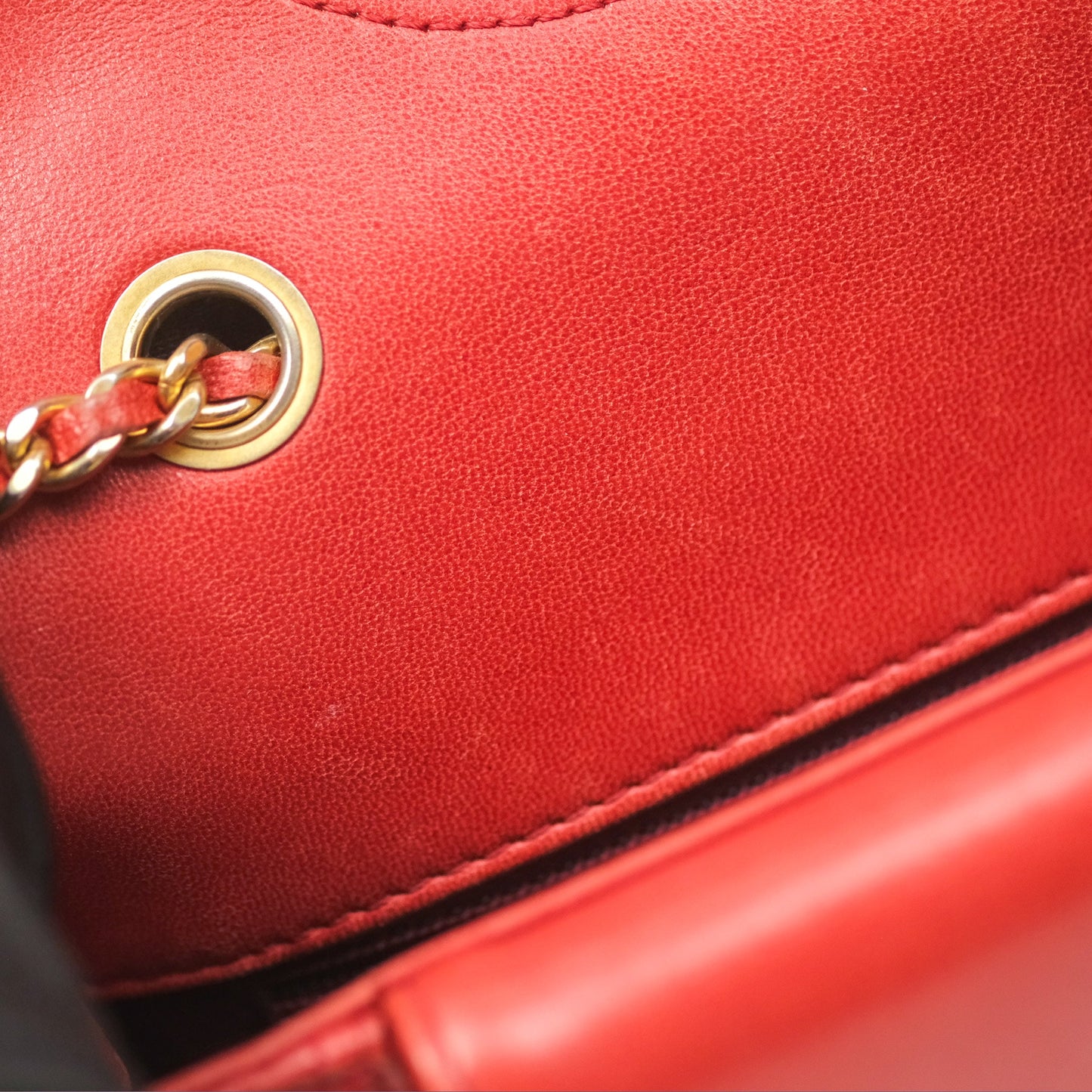 Chanel Diana Reissue Brick Red Gold Hardware