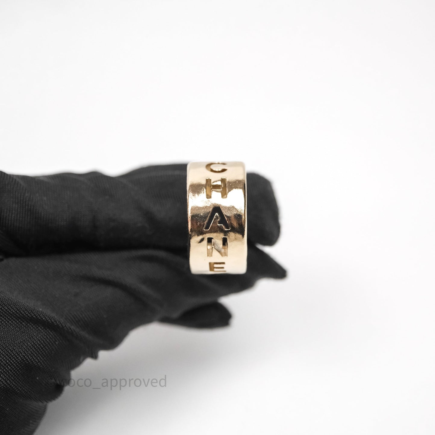 Chanel Logo Hoop Ear Clips Gold Tone 20P