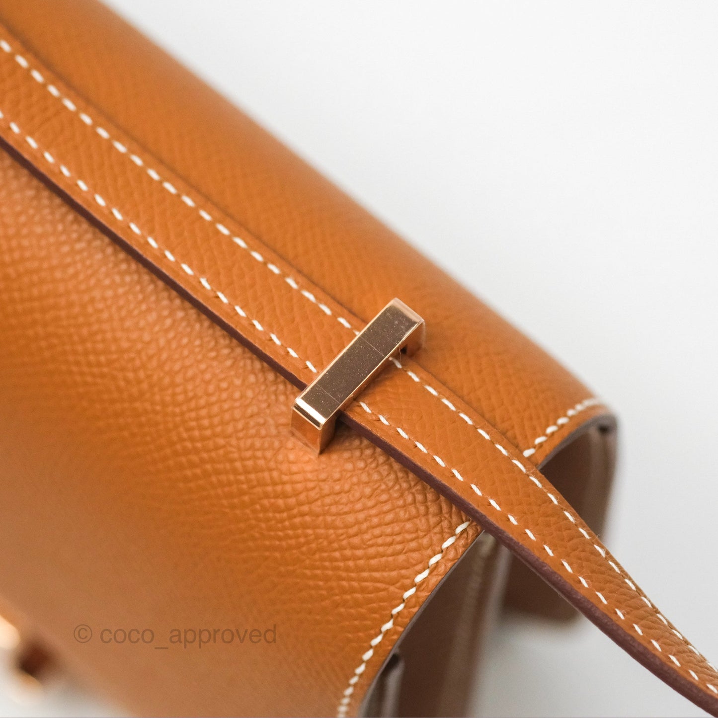 Hermès Constance Mini 18 with Mirror Gold Epsom Rose Gold Hardware