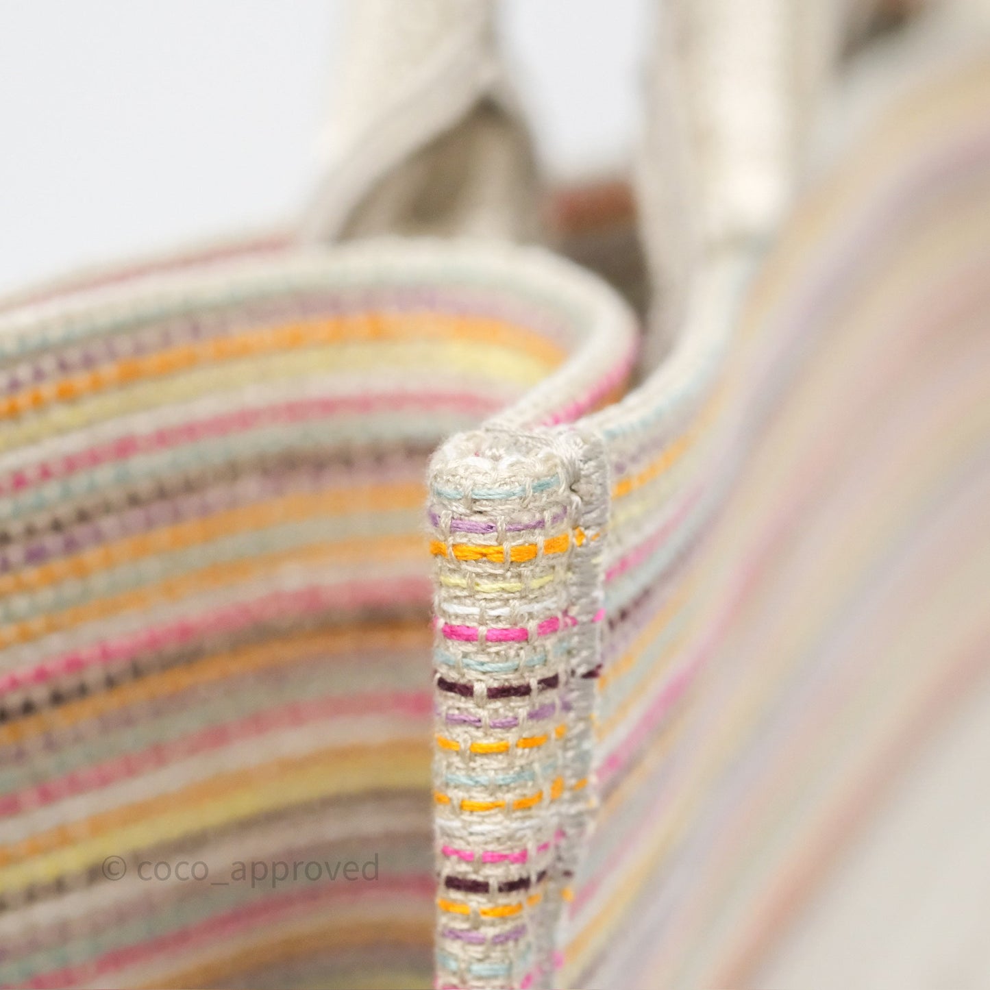 Christian Dior Medium Rainbow Book Tote Canvas