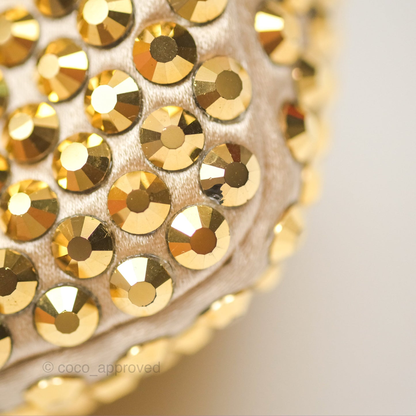 Prada Re-Edition 2000 Nylon Mini Bag Gold Crystal Embellished