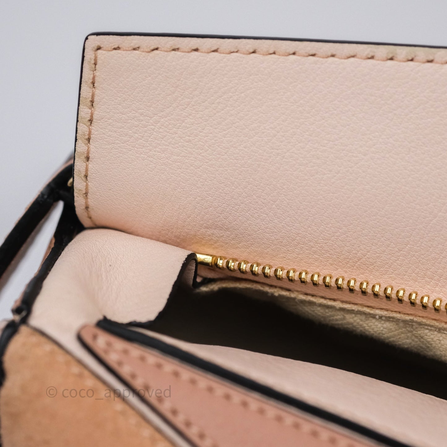 Loewe Medium Puzzle Bag Blush Pink Suede Calfskin
