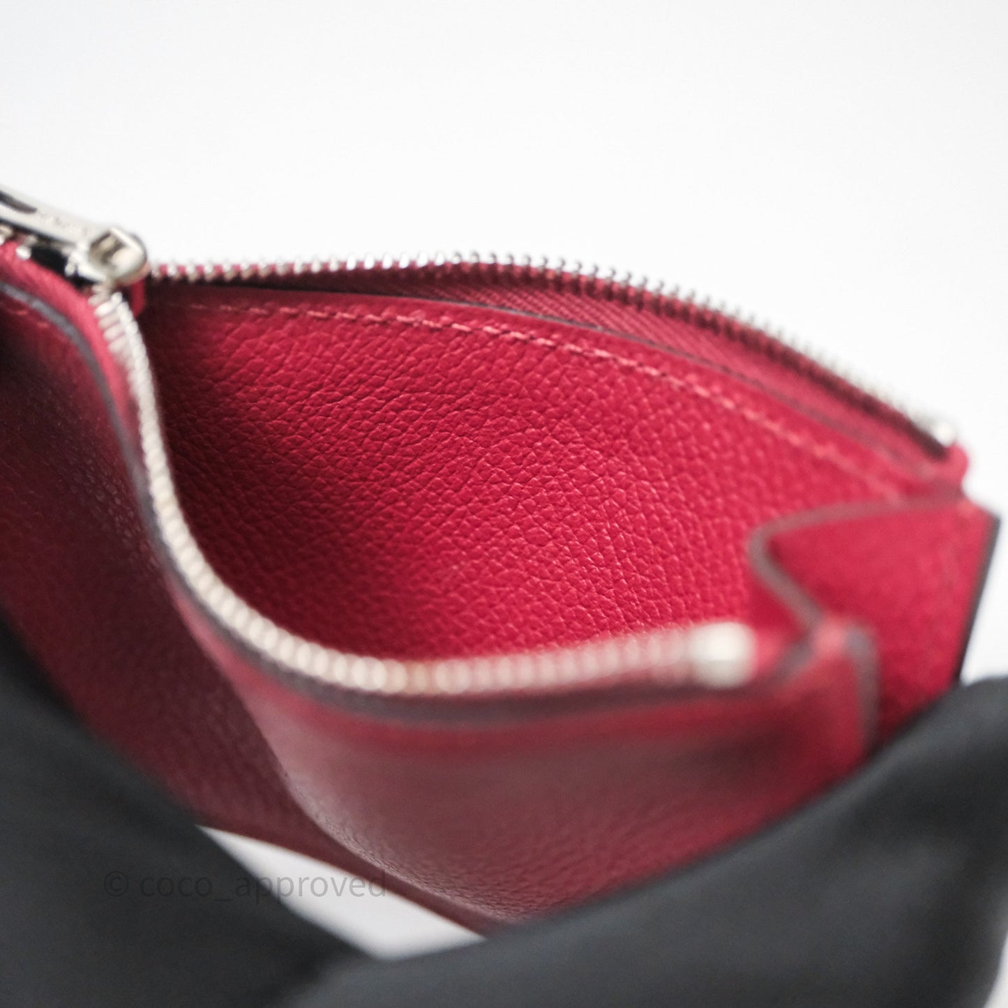 Hermès Roulis Slim Wallet Rouge H 55 Evercolor Palladium Hardware